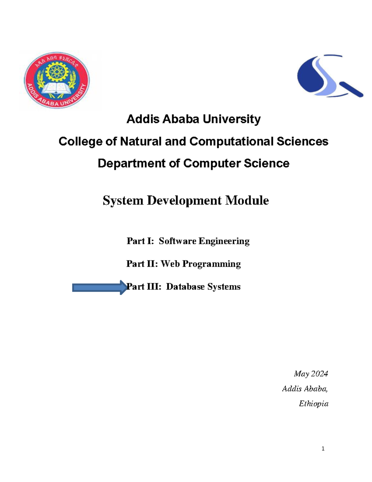 Database System - Good - Addis Ababa University College of Natural and ...
