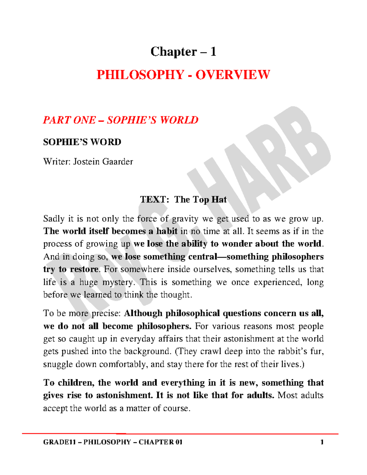 Grade 11 Philosophy - Chapter 01: Overview of Nature and Culture - Studocu