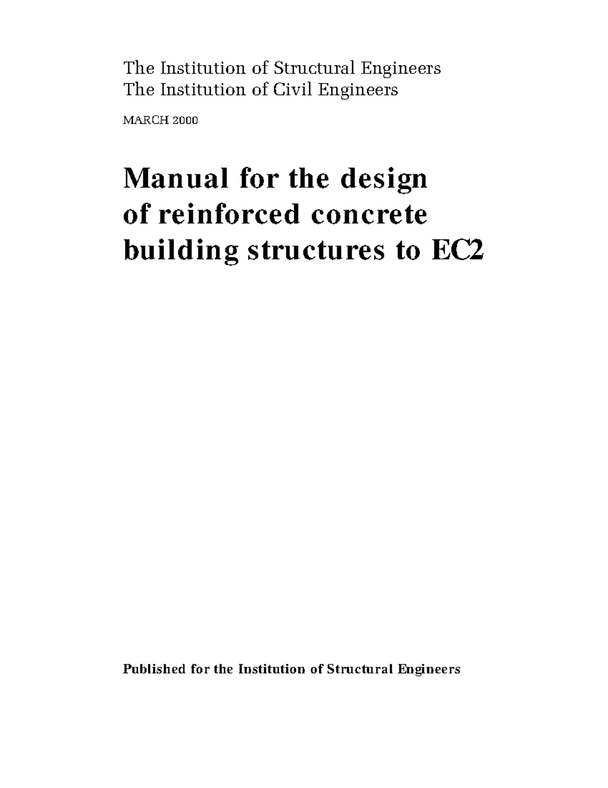 Manual for design of reinforced concrete building structures - The ...