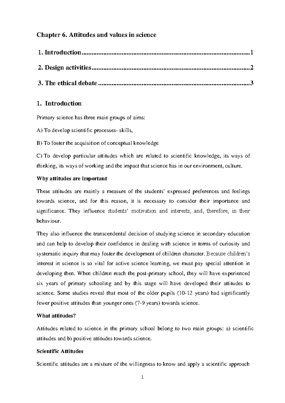 Chapter 6: Attitudes & Values in Science - Key Concepts & Activities ...