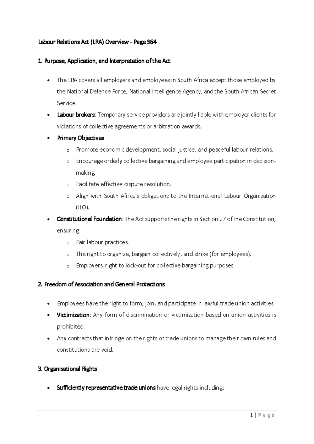 Chapter 24 - Overview of the Labour Relations Act (LRA) in South Africa ...