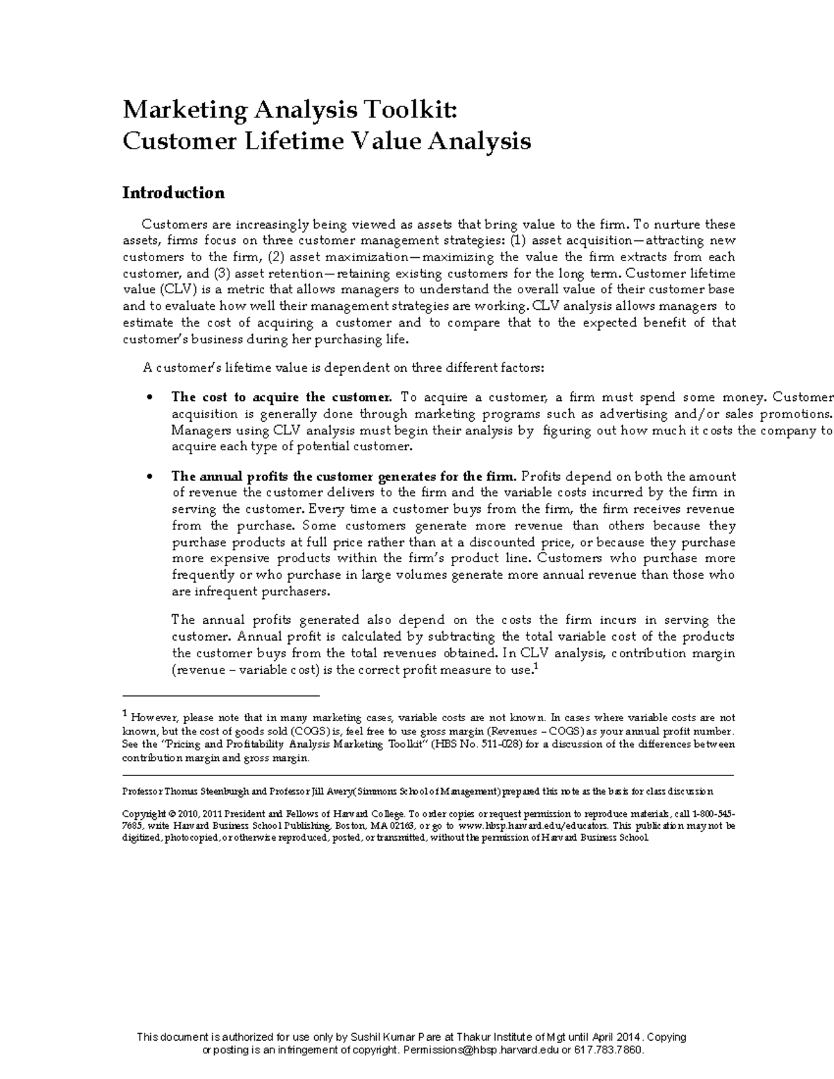 Marketing Analysis Toolkit: Customer Lifetime Value (CLV) Insights ...