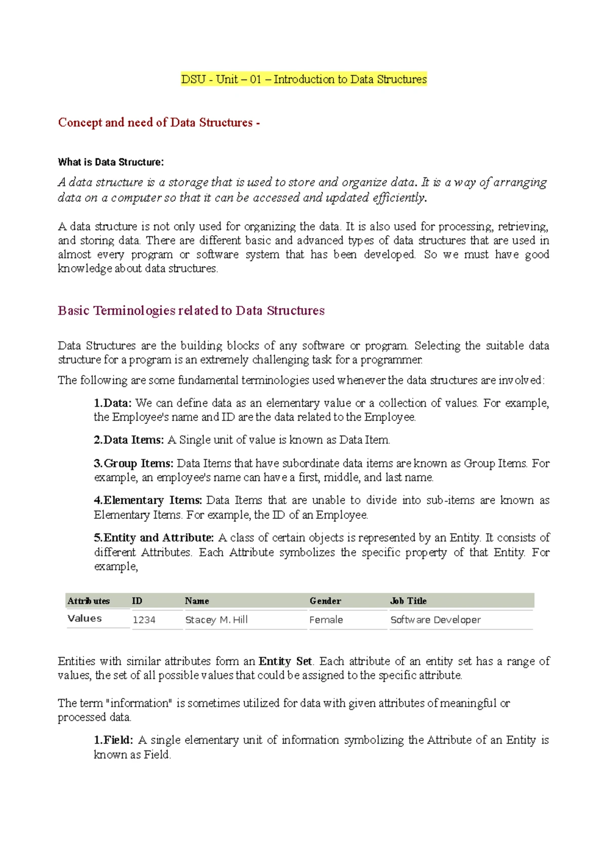 Unit 05 - Queue Concepts and Applications Notes - CS101 - Studocu