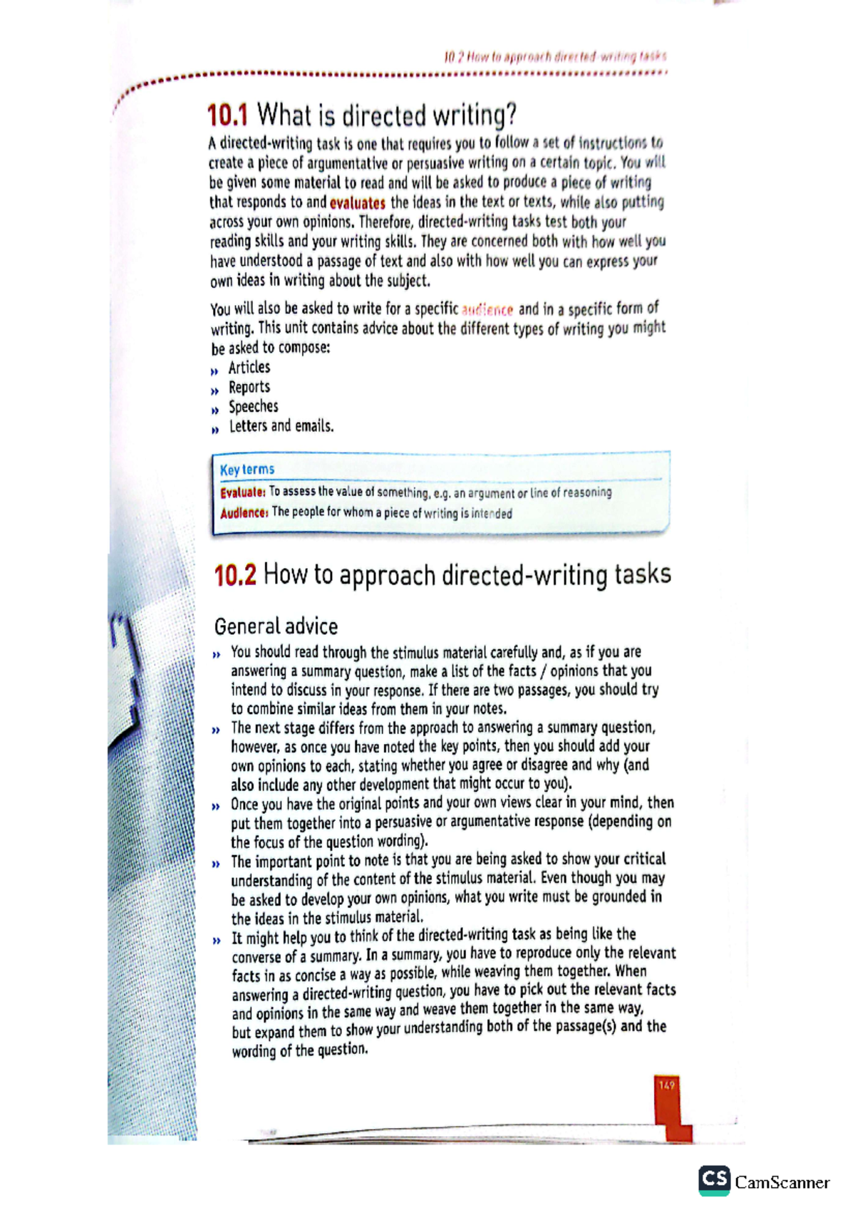 Directed Writing - Best - 10. 2 How to approach directed writing tasks ...