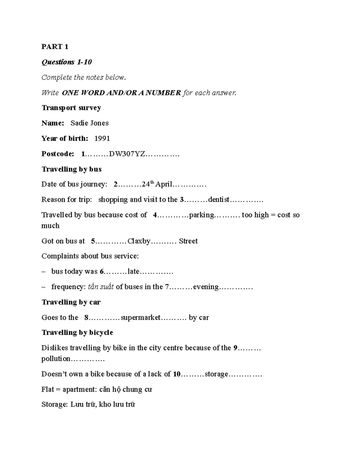 Listening Test 1 - IELTS Listening Practice Questions - Studocu