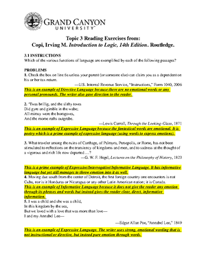 COM362-T6 Reading Exercises - Topic 6 Reading Exercises from