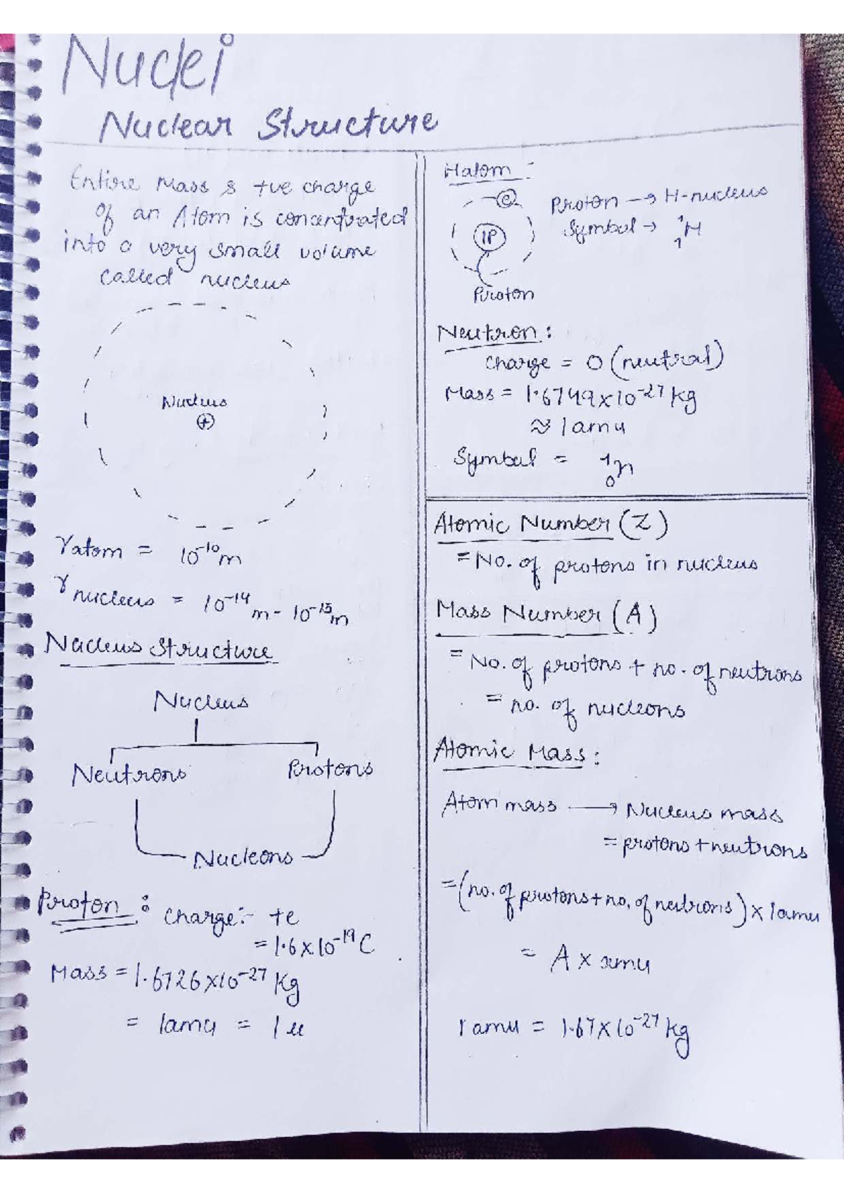 BT 3: Atomic Mass and Nucleons - Lecture Notes - Studocu