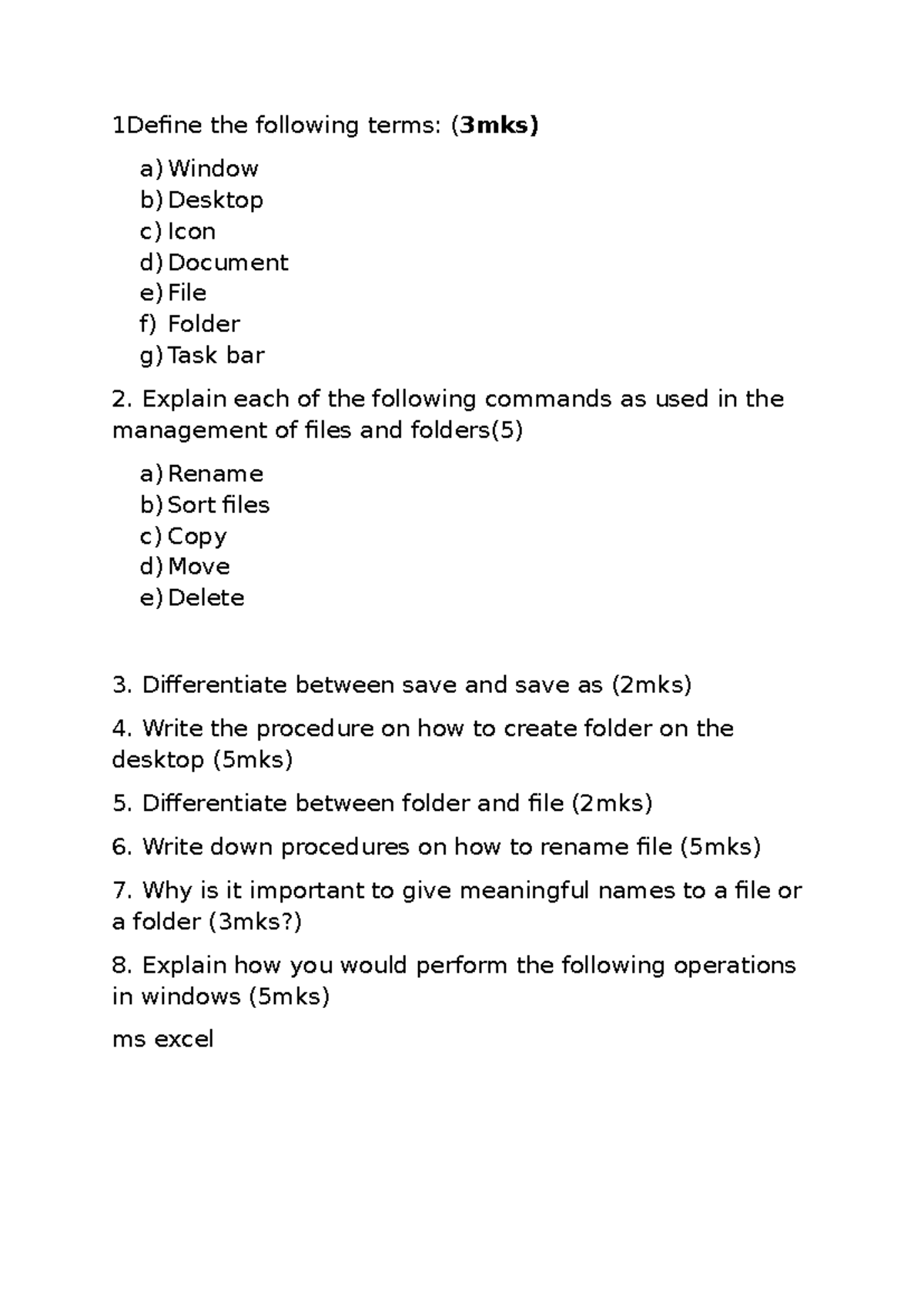 Computer Package - Learners Assessment Q&A Guide - Studocu