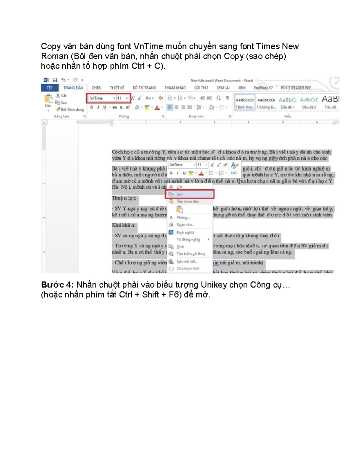 Chuyển font - font - Copy văn bản dùng font VnTime muốn chuyển sang ...
