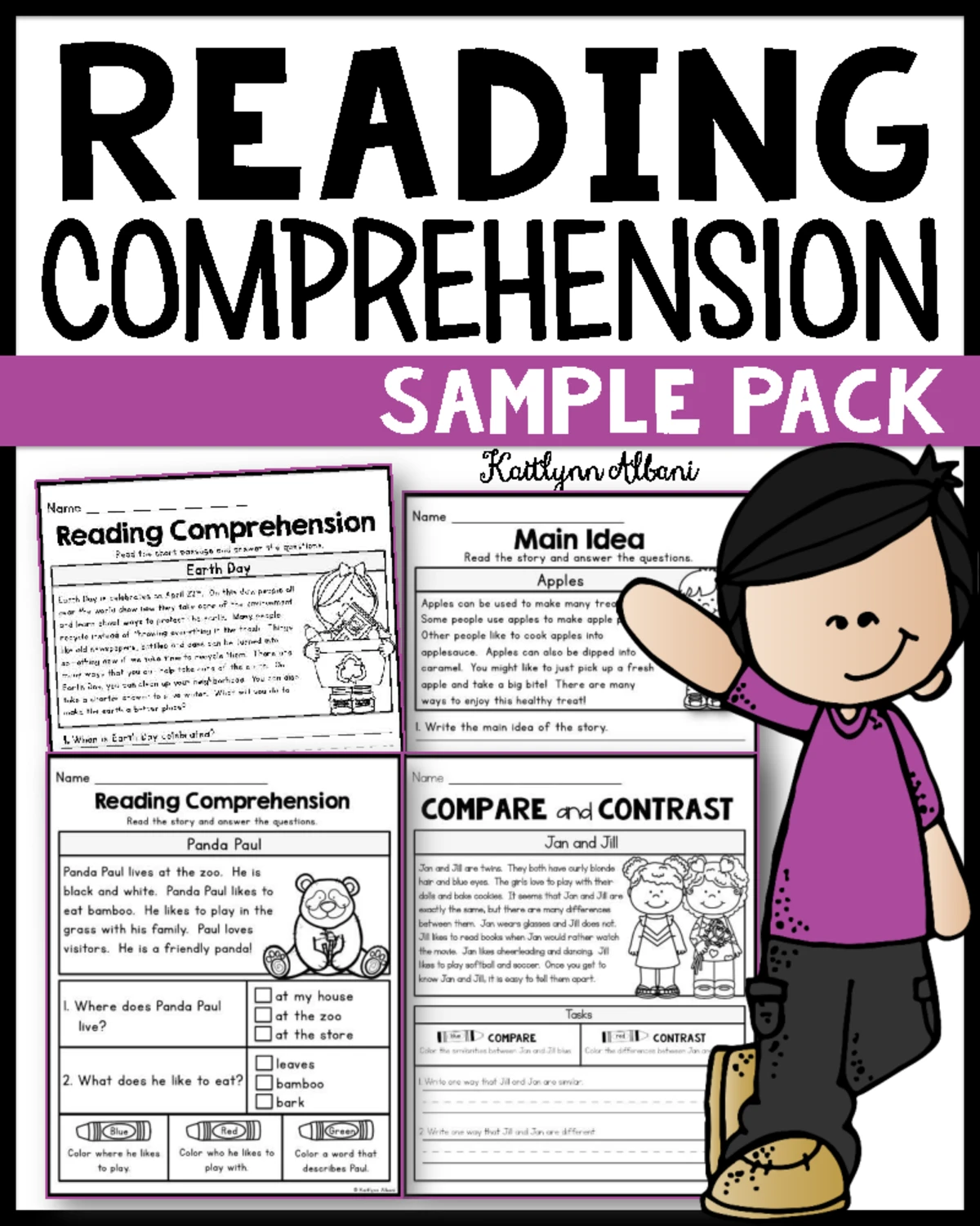 Kindergarten Reading Comprehension Passages Set 1 Freebie - Studocu