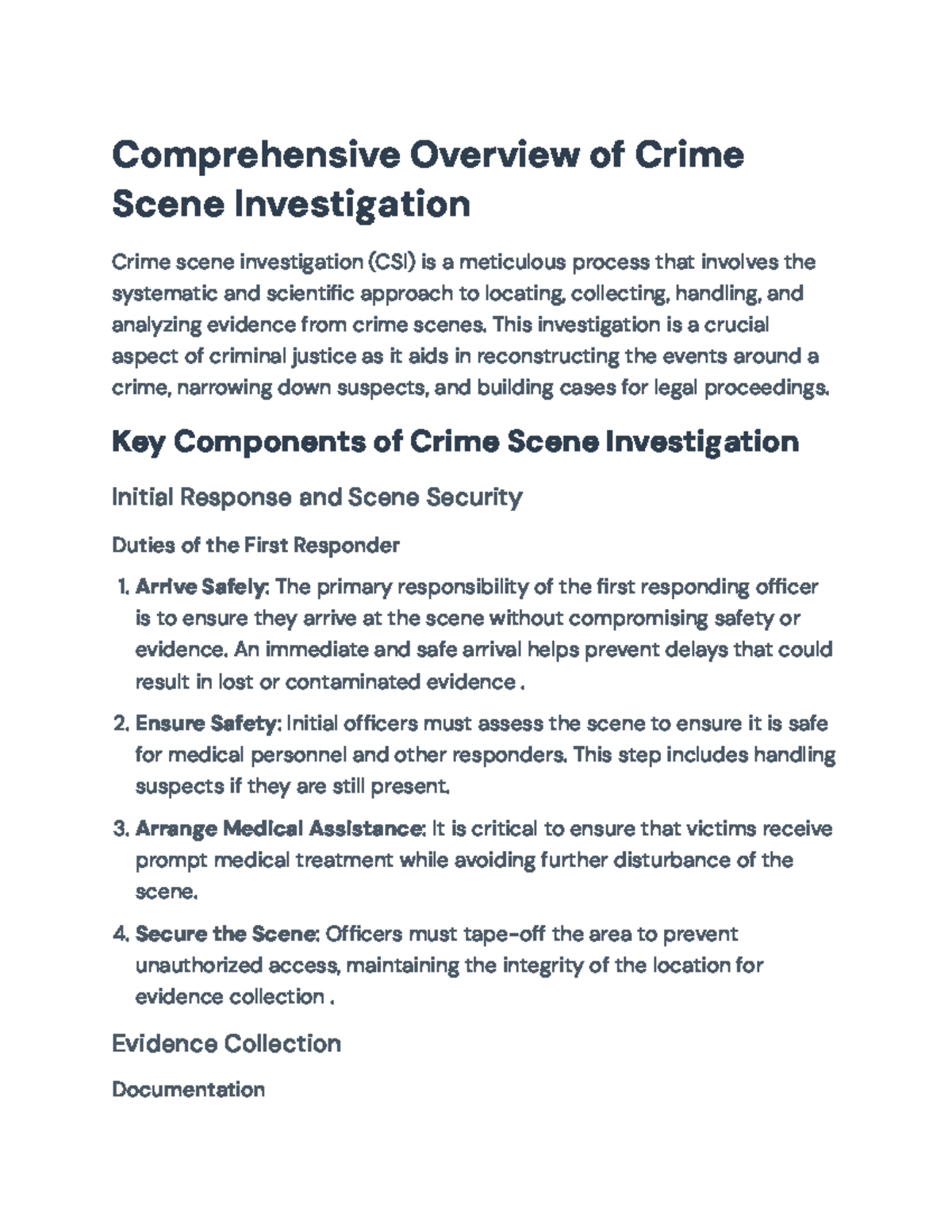CSI 101: Best Practices and Methodologies in Crime Scene Investigation ...