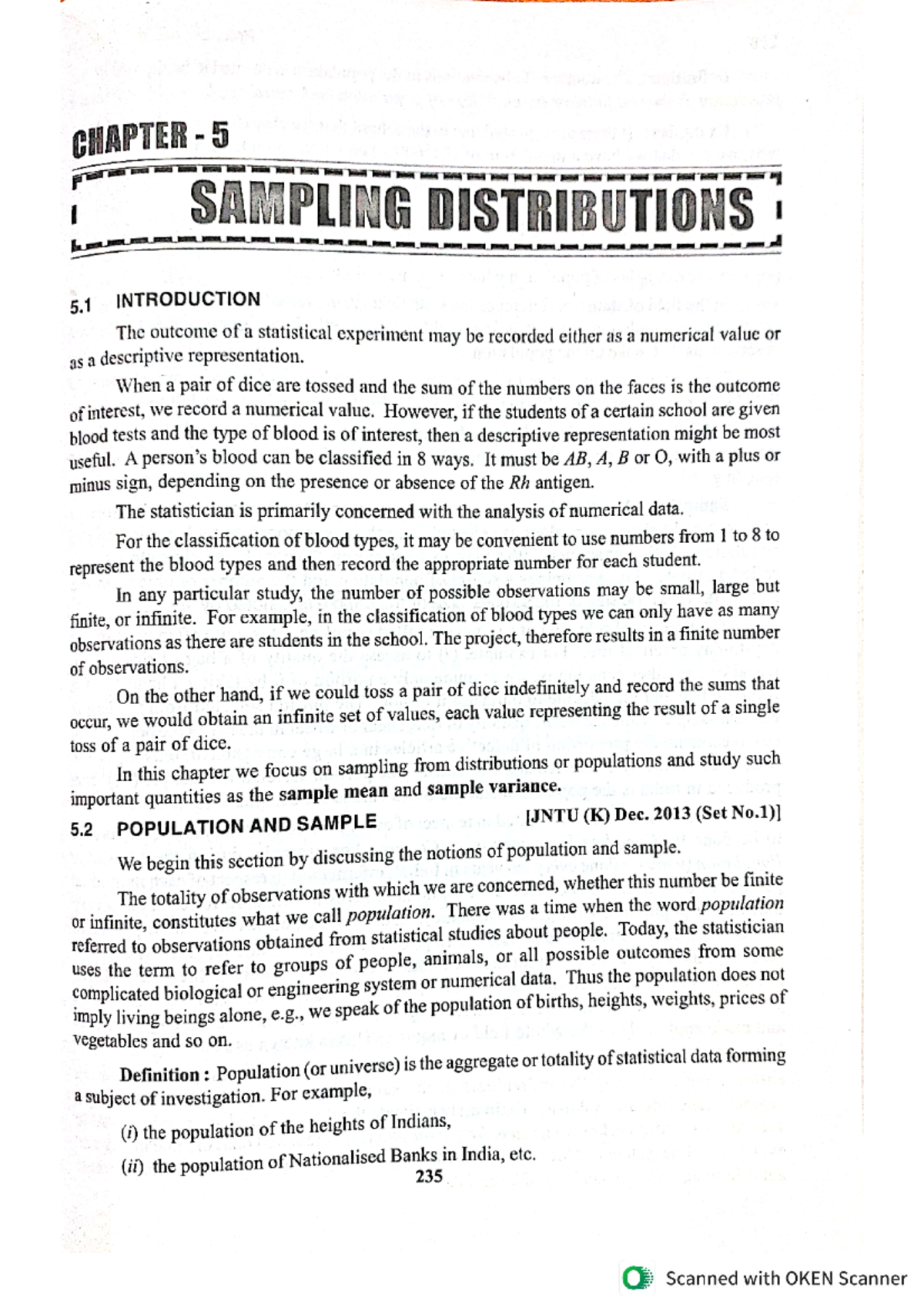 Unit-2: Sampling Distributions in Mathematical Foundations for CS - Studocu