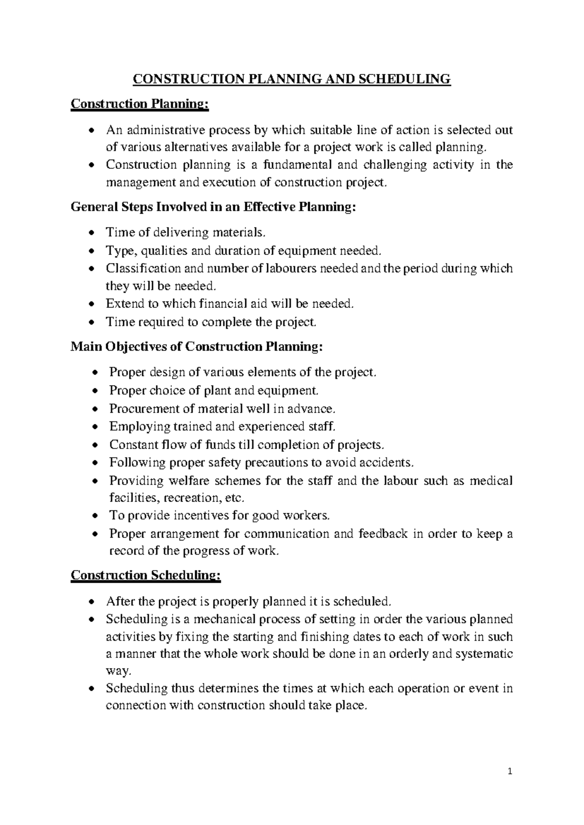 Construction Planning and Scheduling: Key Strategies and Methods - Studocu