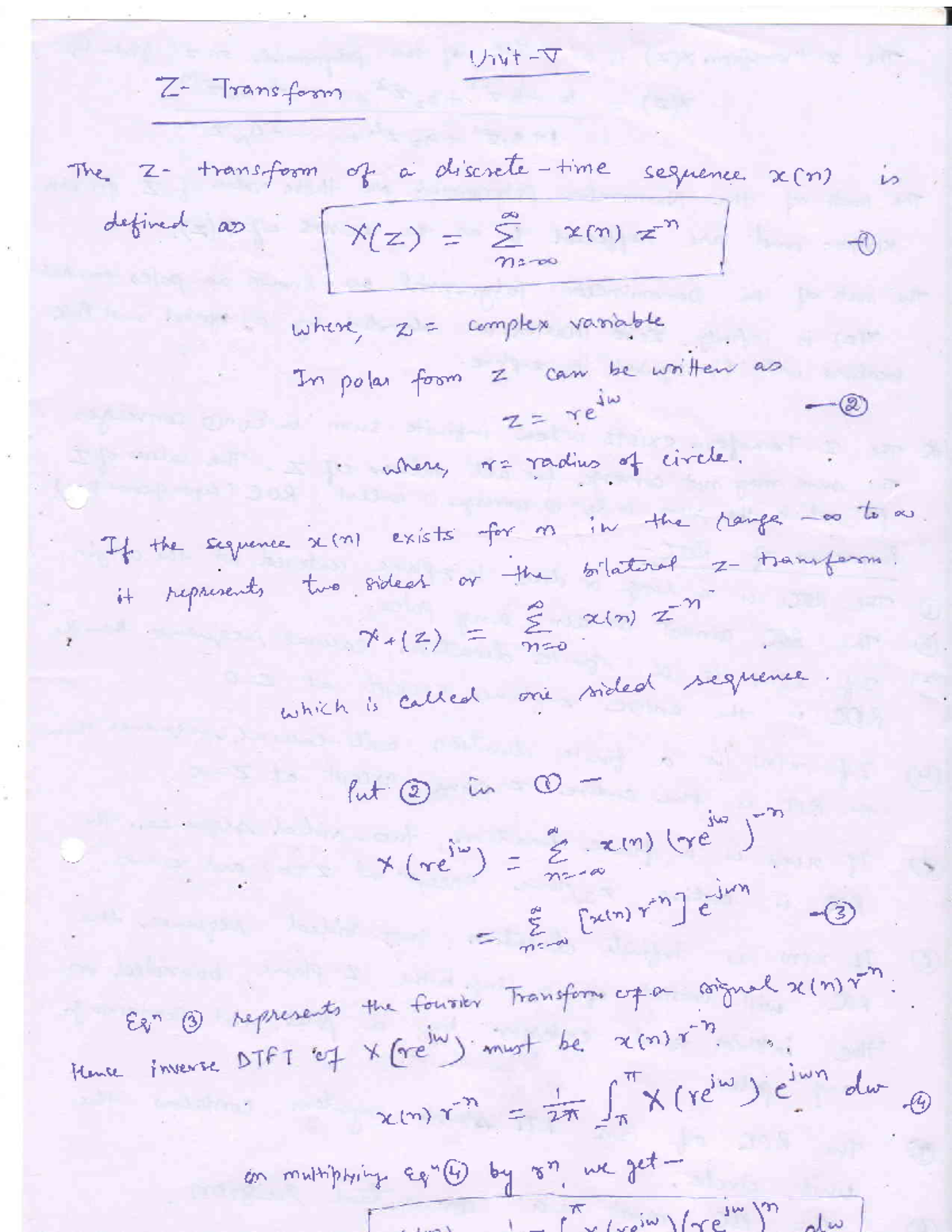 Unit-III Part-2 Lecture Notes - l/rvt-T - Studocu