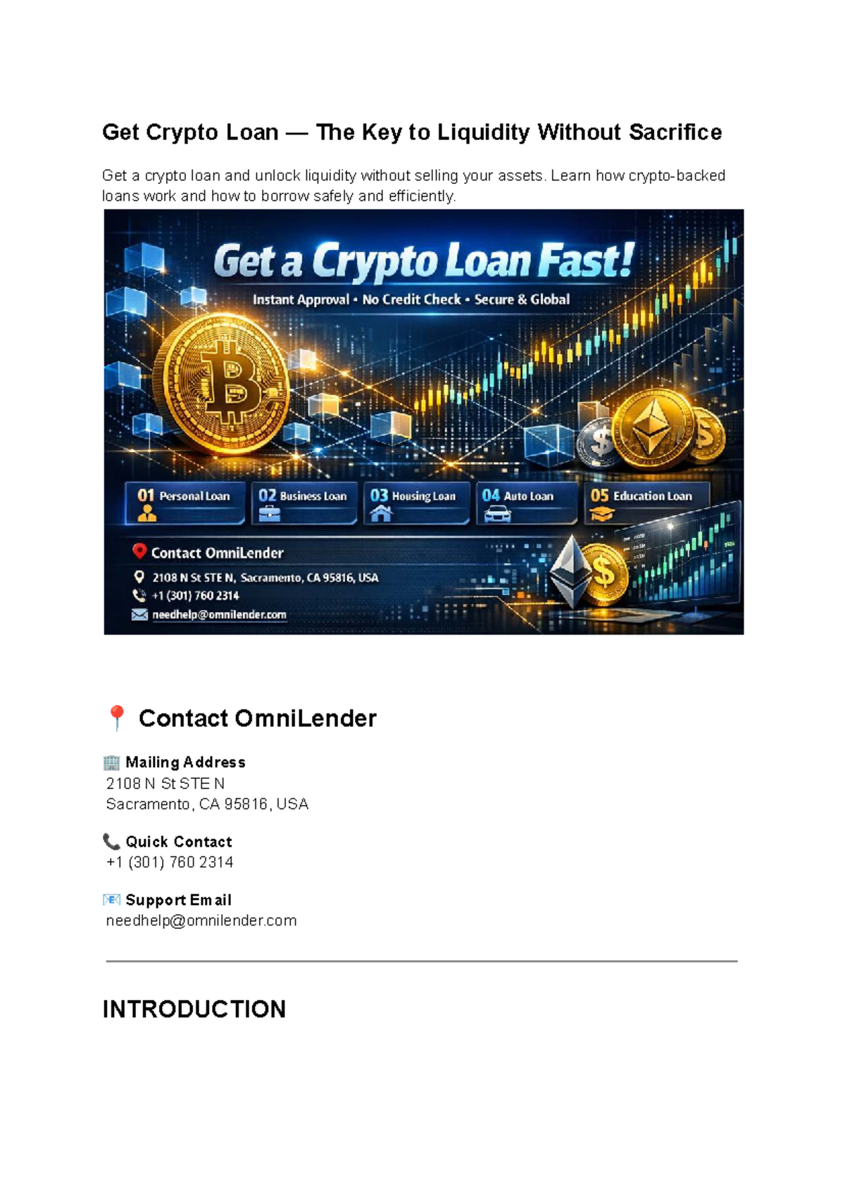 Crypto Loans 101: Unlocking Liquidity Without Selling Assets - Studocu