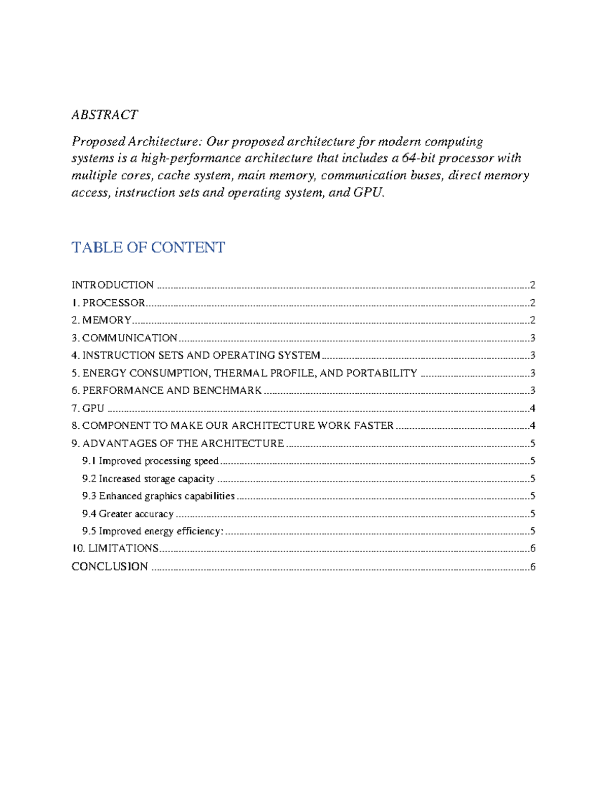 Group Project - ABSTRACT Proposed Architecture: Our proposed ...