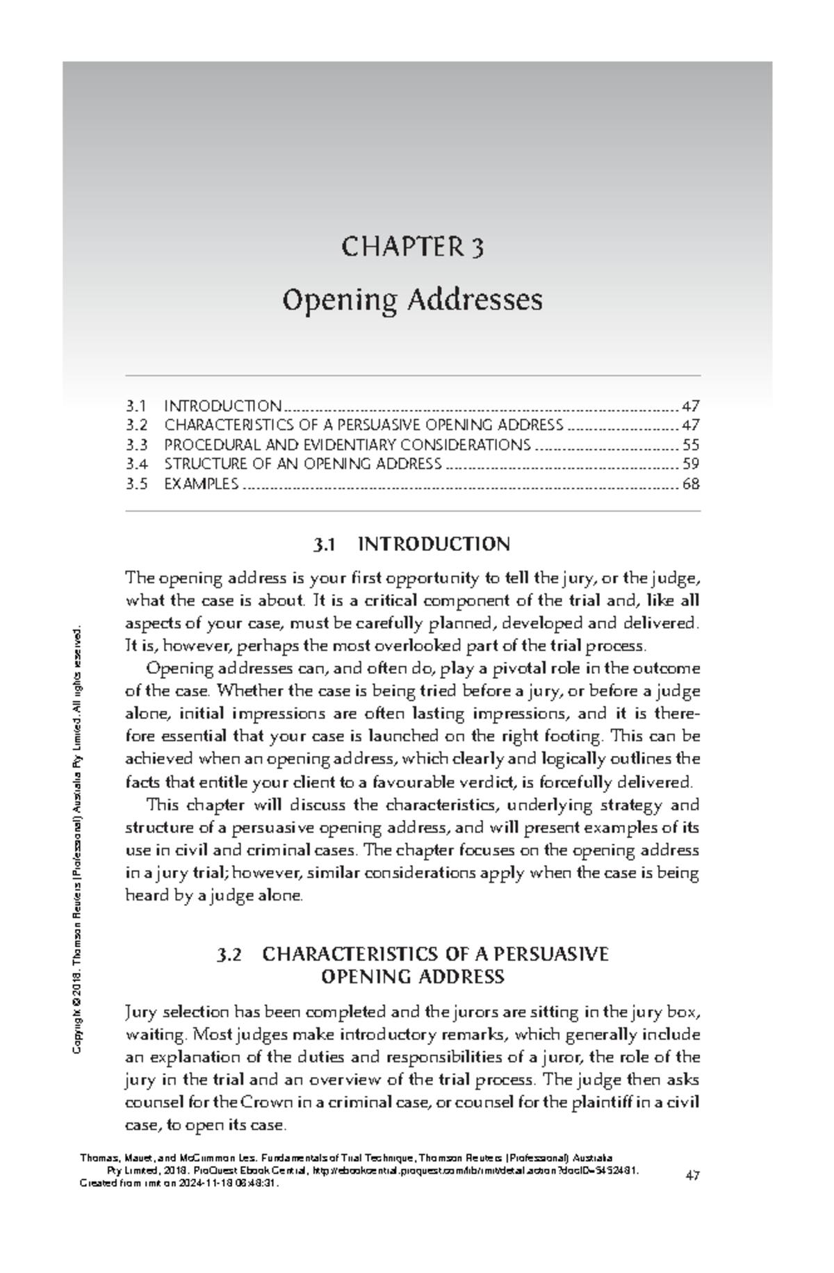 Fundamentals of Trial Technique - CH 3: Crafting Opening Addresses ...