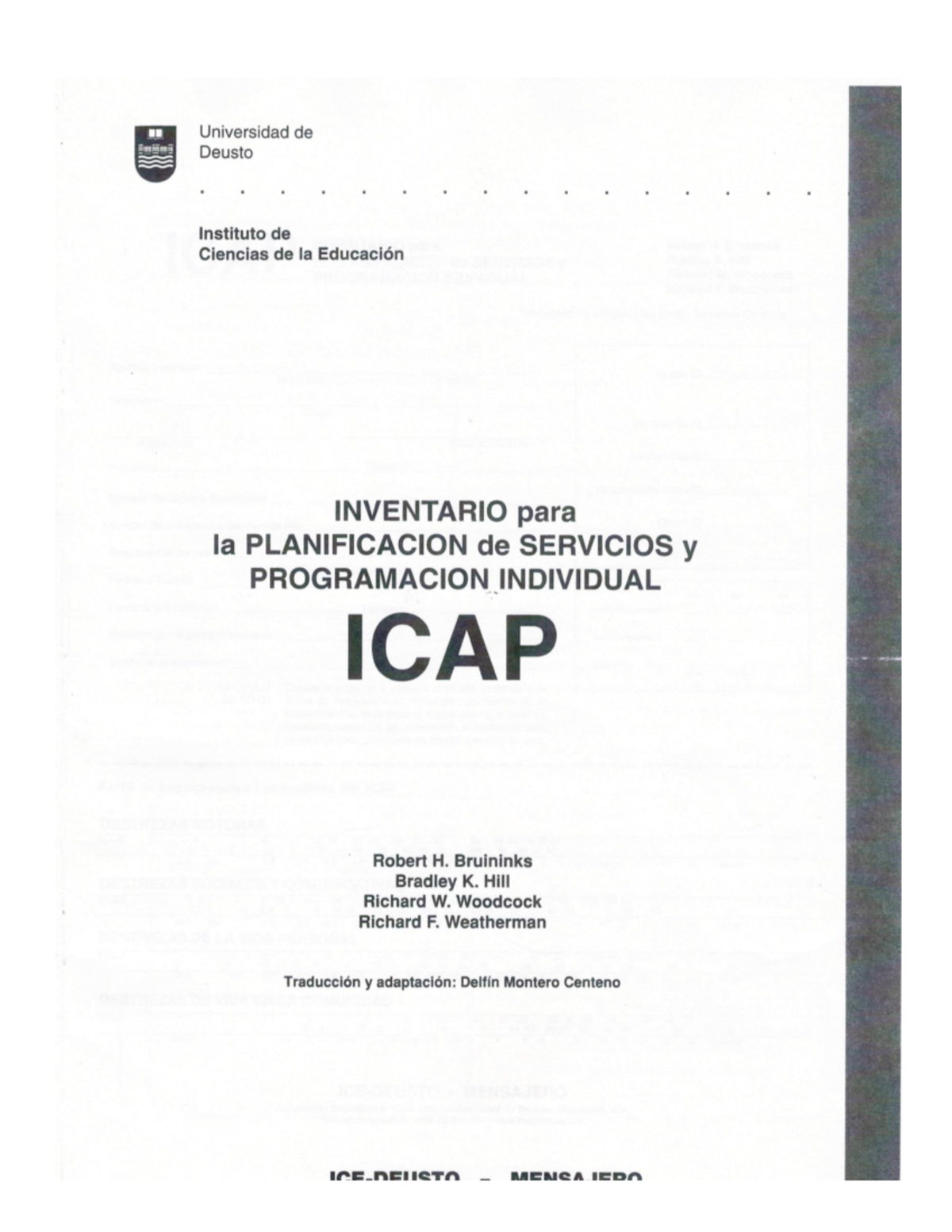 Inventario ICAP para Planificación de Servicios y Programación ...