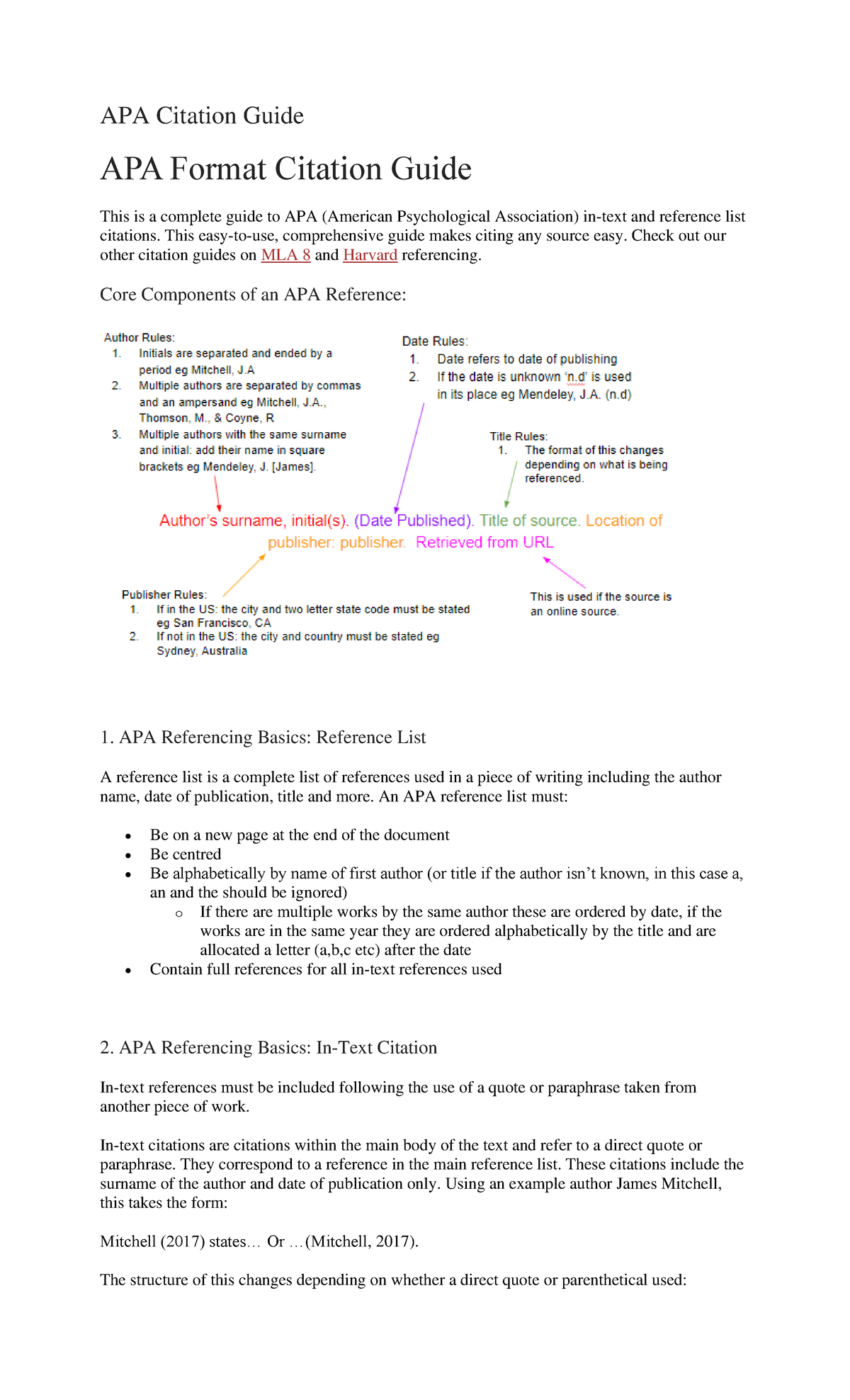 APA Citation Guide: Comprehensive Tips for Proper Formatting - Studocu