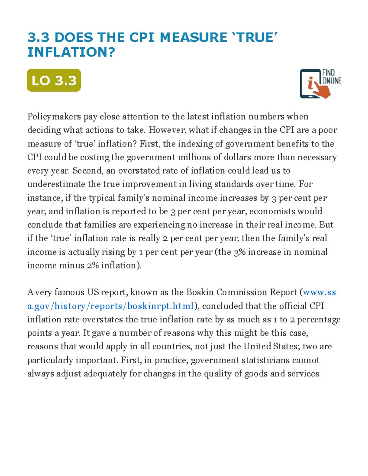 3.3 CPI and Inflation Measurement: Implications for Policymakers - Studocu