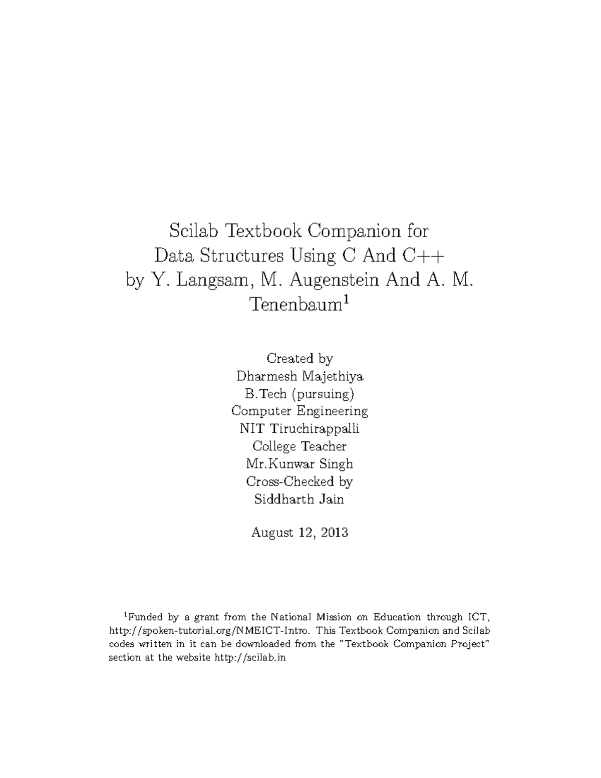 DSA C++ - Scilab Textbook Companion forData Structures Using C And C+ ...