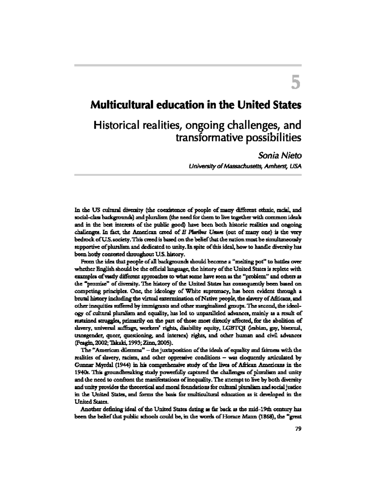 EDUC 101: Multicultural Education in the U.S.: History & Challenges ...