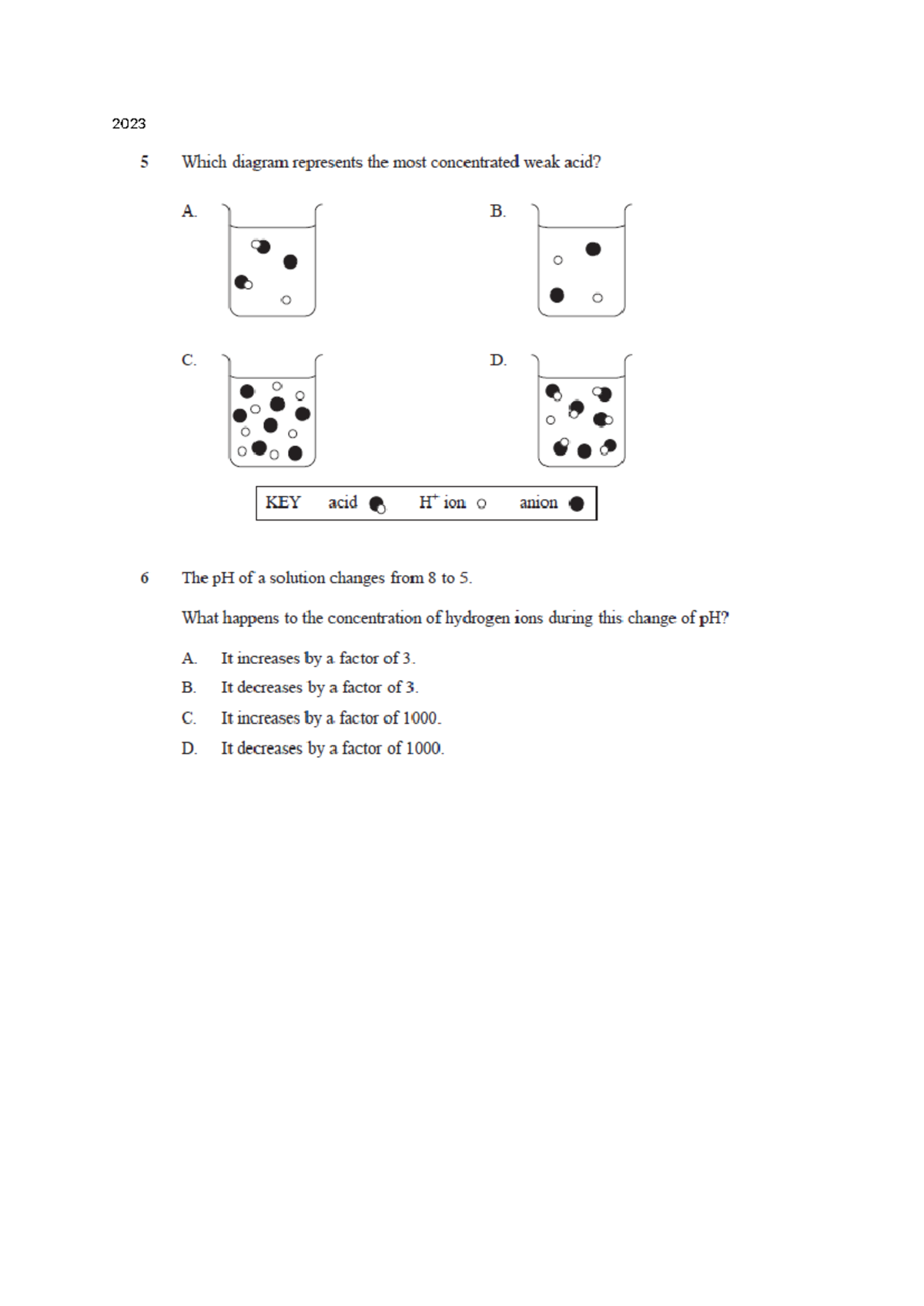 HSC Module 6 - Acid-Base Titration Practice Questions (2019-2023) - Studocu