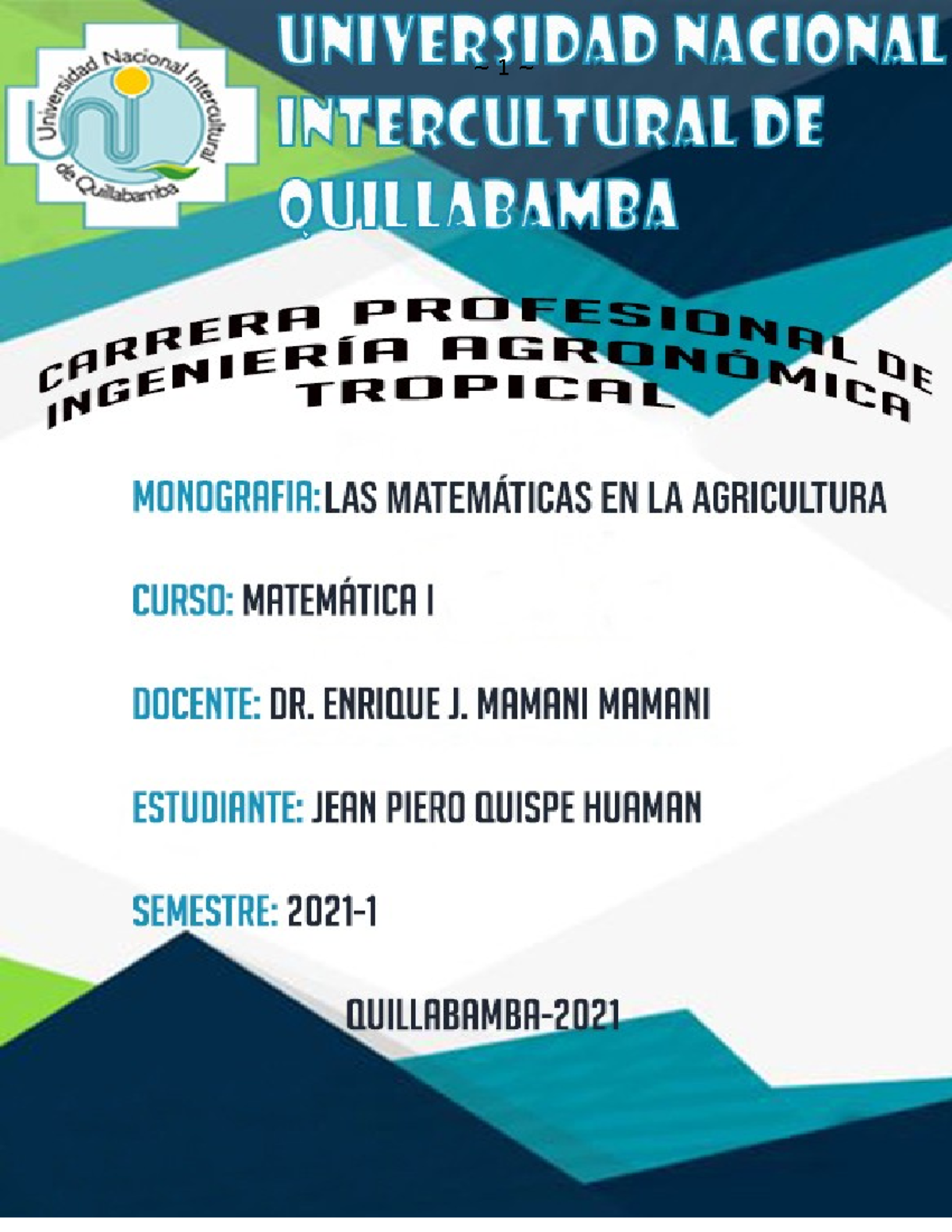 Matemáticas Aplicadas en Agricultura: Importancia y Modelos (AGRI101 ...