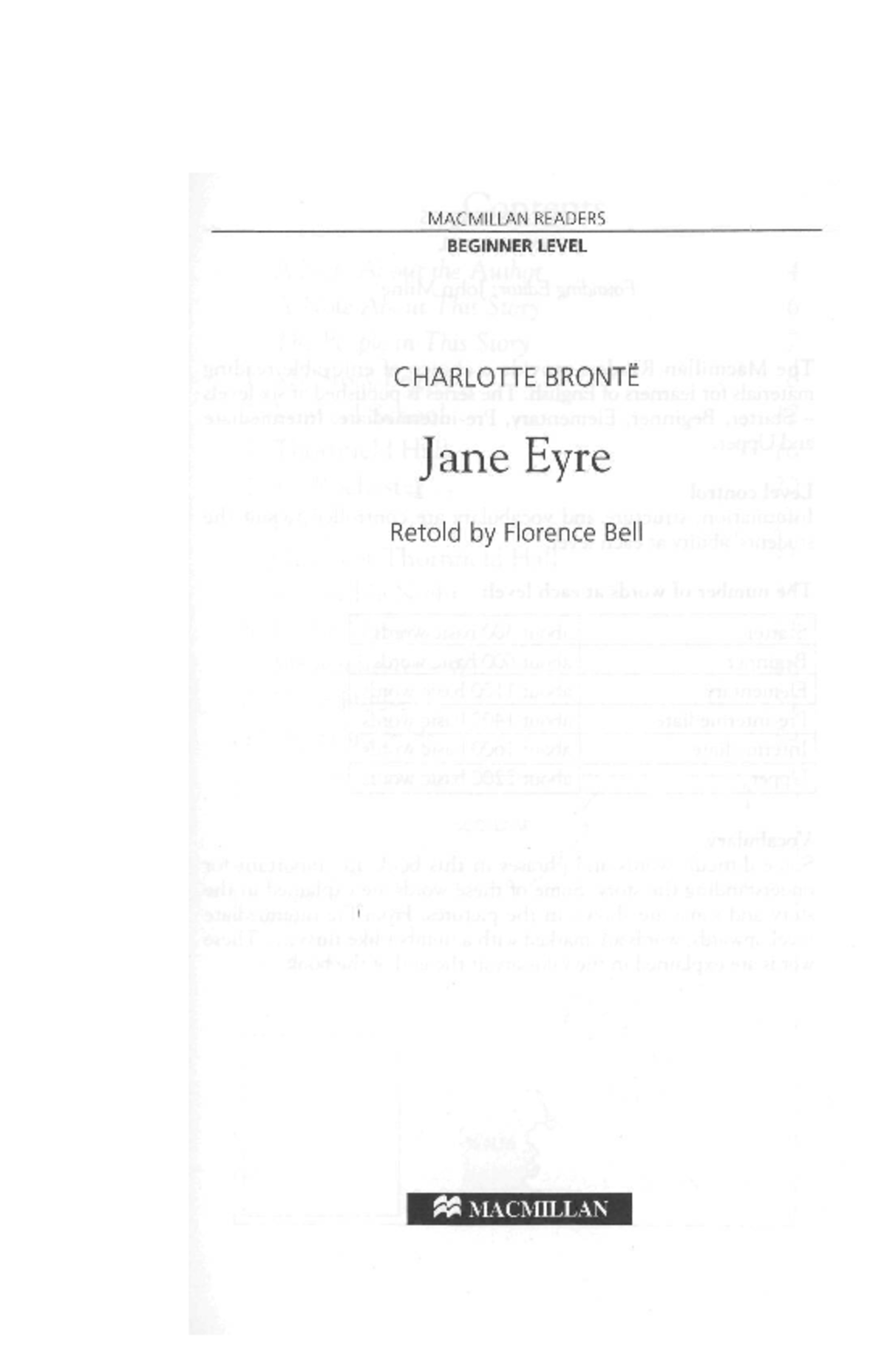 L2 Macmillan readers beginner level Jane Eyre retold summary Studocu