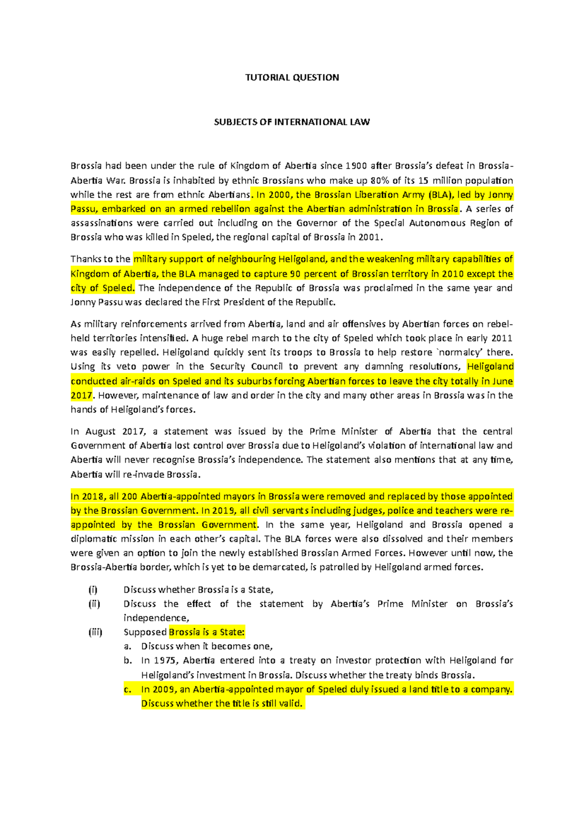 TUTO 2 (W9) - Soalan Tutorial - TUTORIAL QUESTION SUBJECTS OF ...