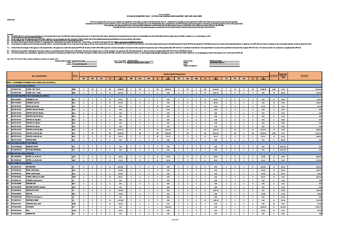 APP CSE 2026 Form: Annual Procurement Plan for DepEd RO XI - Studocu