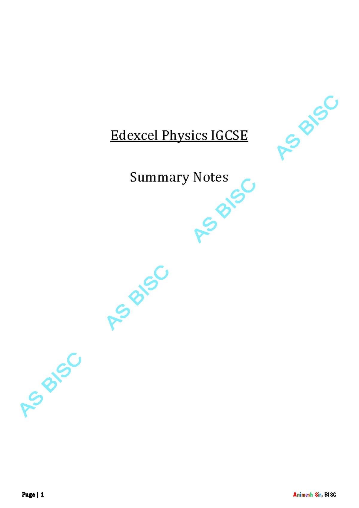Edexcel Physics IGCSE Summary Notes on Forces, Motion, and Waves - Studocu