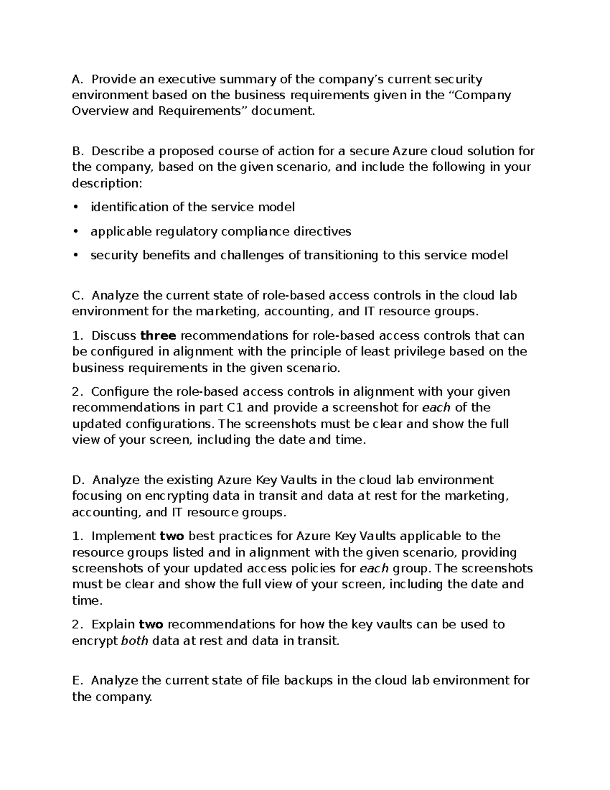D485 Cloud Security: Executive Summary & Recommendations for Azure ...