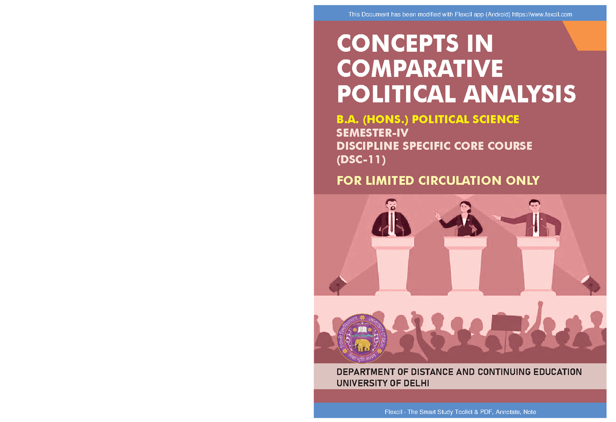 Comparative Political Analysis Concepts - 20CUS01306 Core Course Notes ...