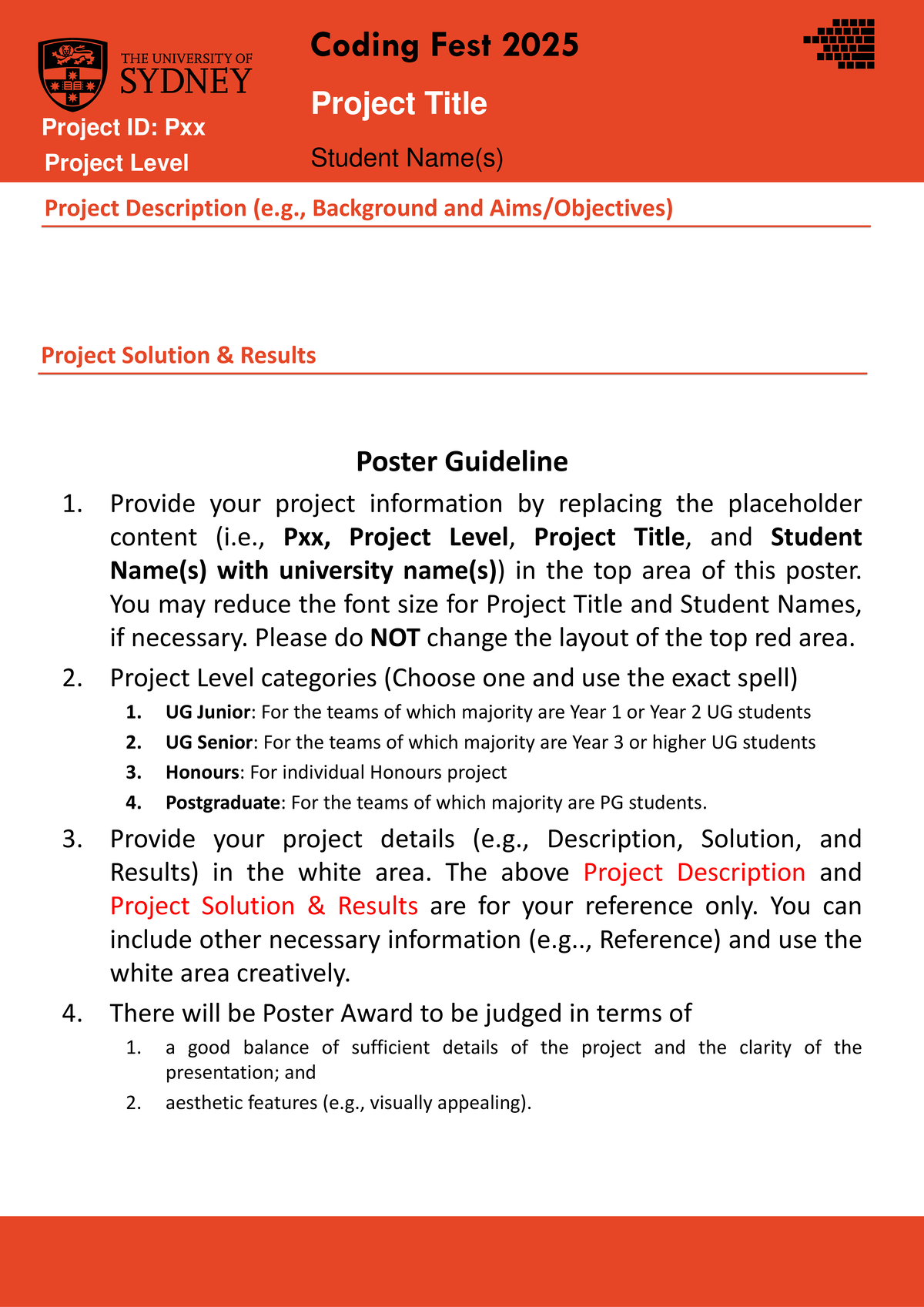 Coding Fest 2025 Poster Template Guidelines - Studocu