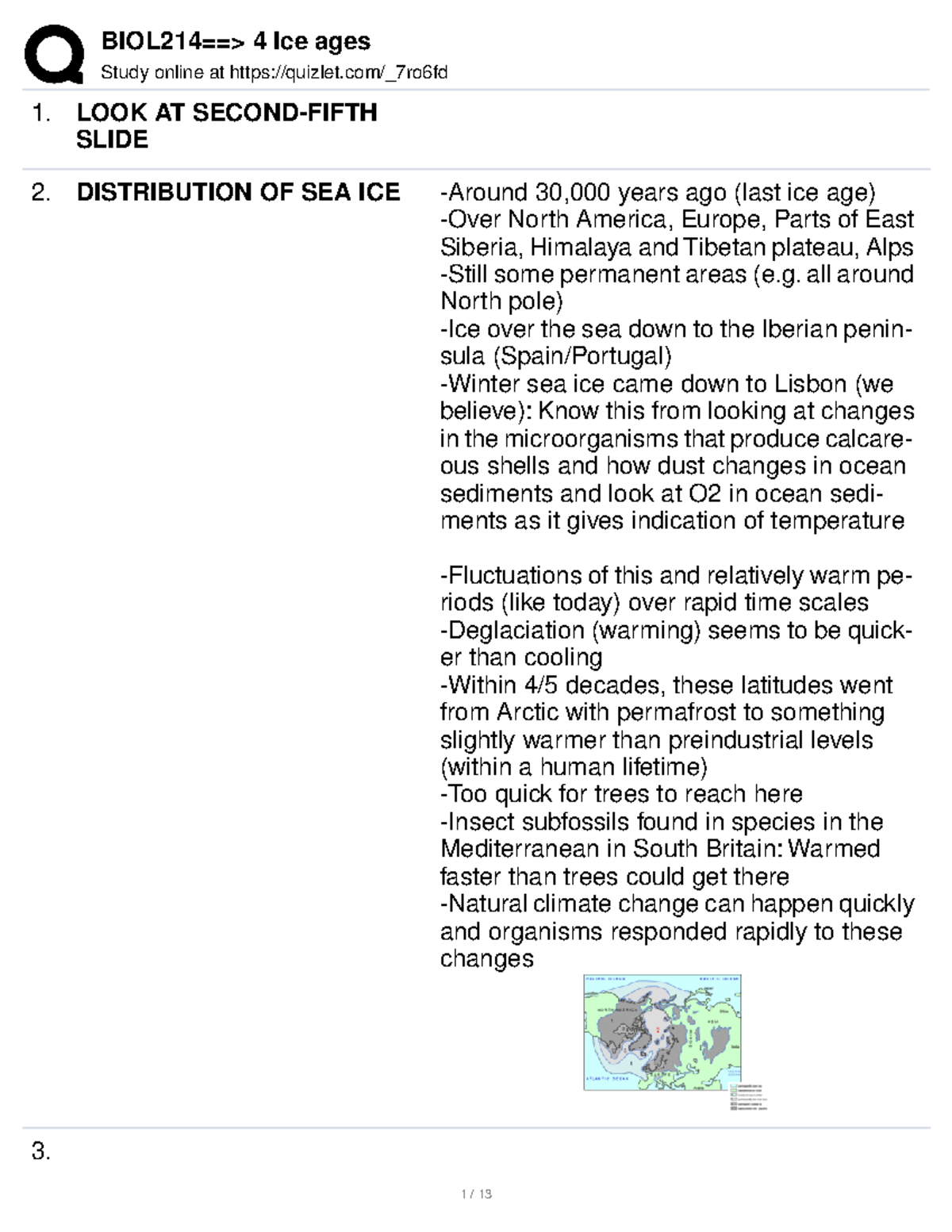 BIOL214 Final Exam Study Notes on Ice Ages and Climate Cycles - Study ...