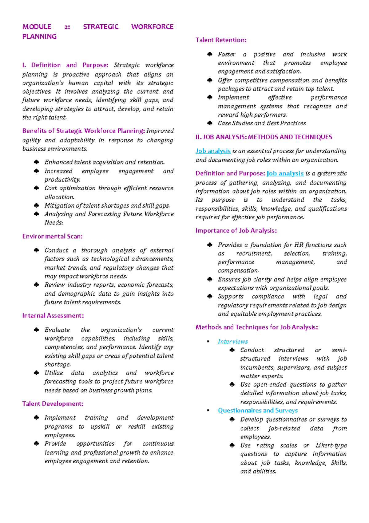 Module 2 - afasfs - MODULE 2: STRATEGIC WORKFORCE PLANNING I ...