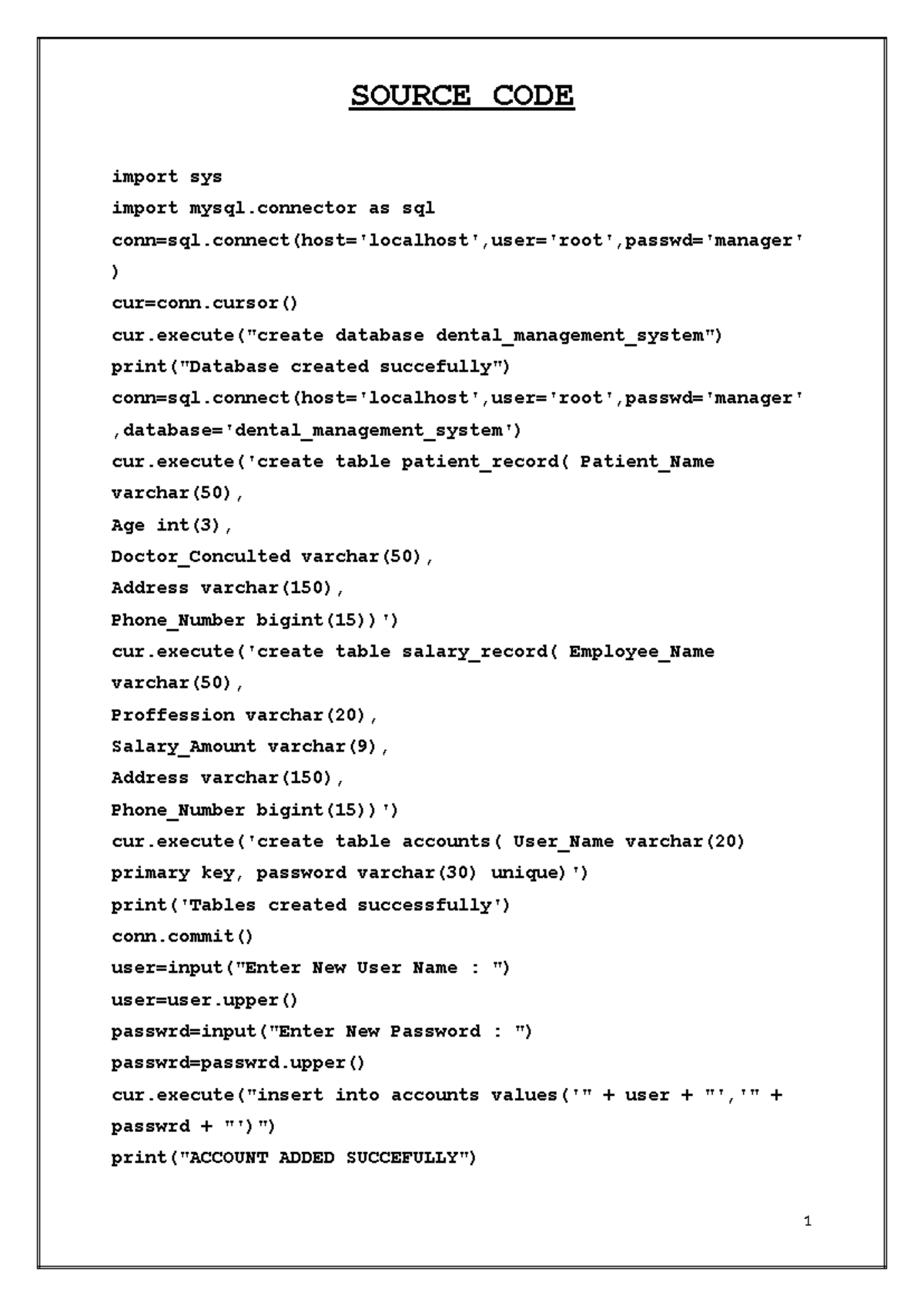 CS12 Final Project: Dental Management System Source Code - Studocu