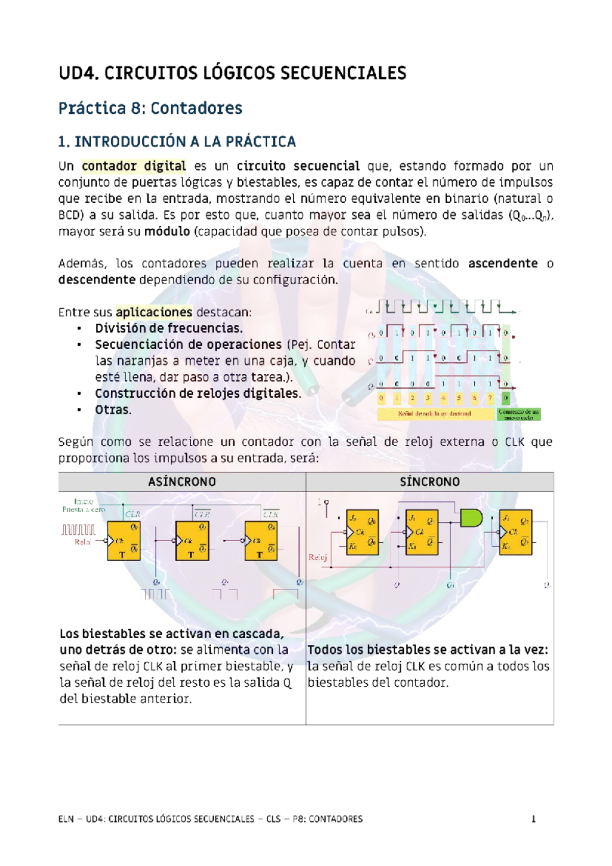 UD4 P8 Contadores P - fdsaf - UD4. CIRCUITOS LÓGICOS SECUENCIALES ...