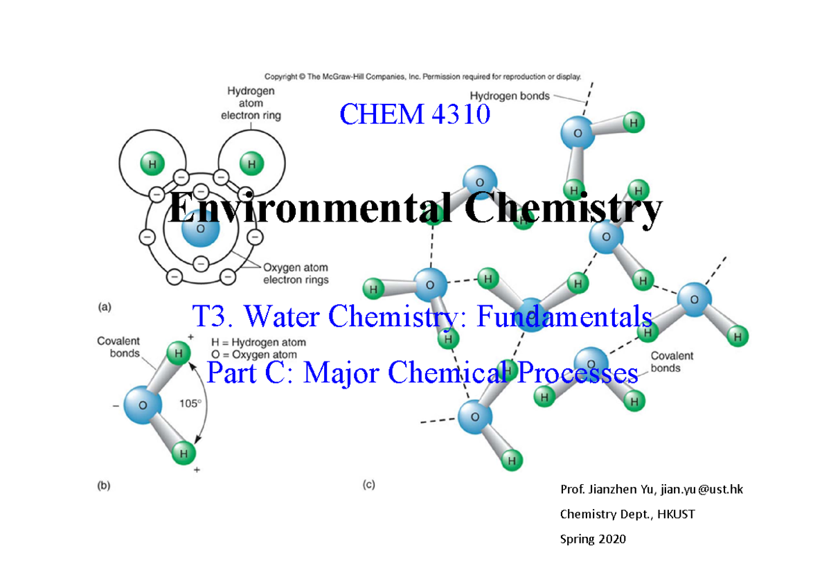 CHEM 4310: Final Exam Notes on Water Chemistry Fundamentals - Studocu
