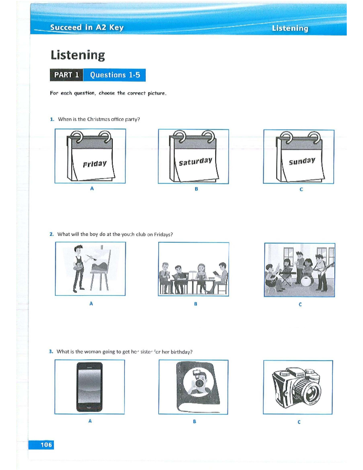 Test 8 Listening - A2 Key Listening Questions and Answers - Studocu