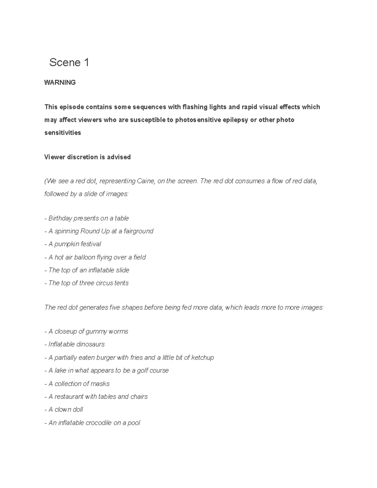 TADC Episode 1 Script: Pomni and the Gummy Gator's Madness - Studocu