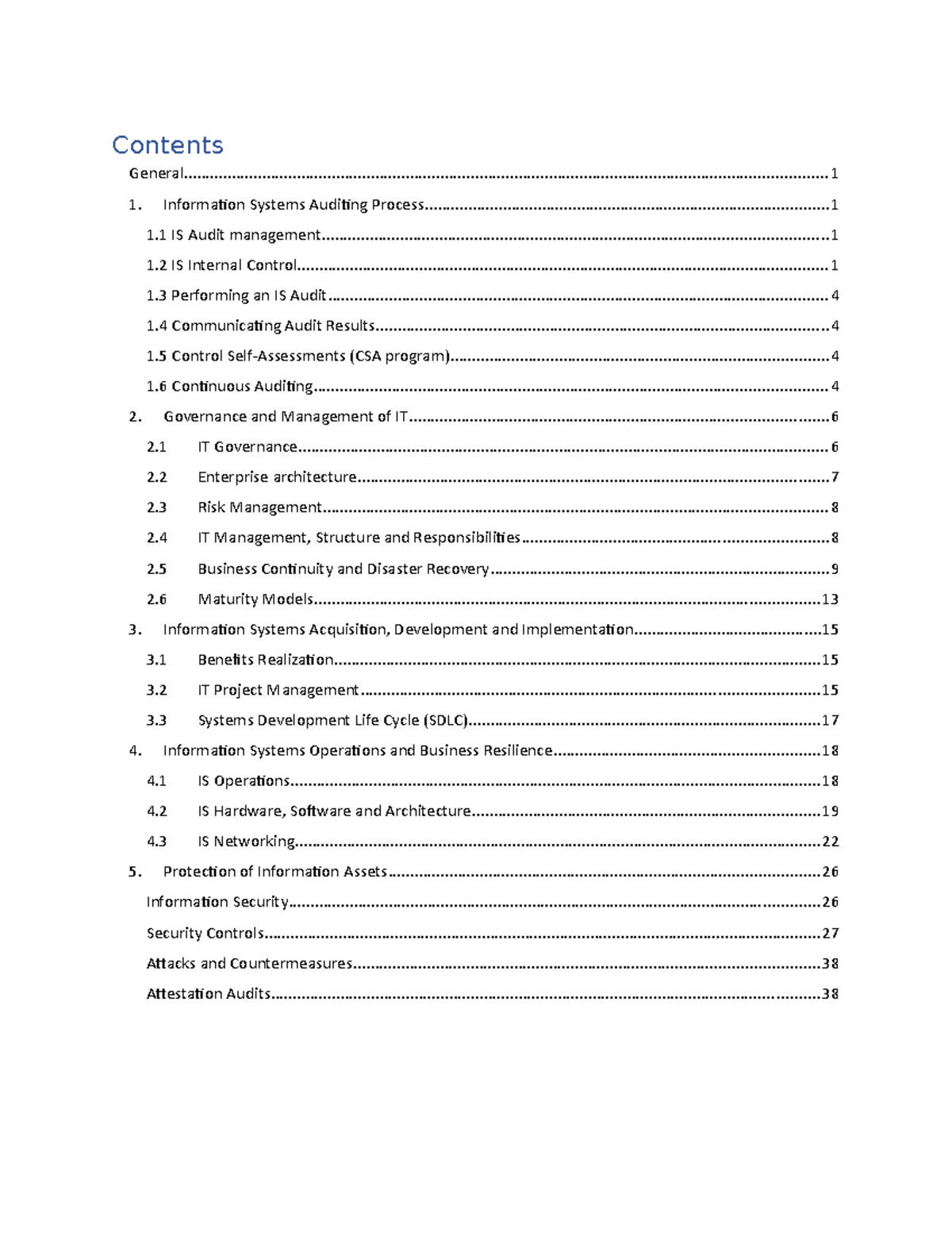 CISA - Comprehensive CISA Exam Summary and Key Concepts - Studeersnel