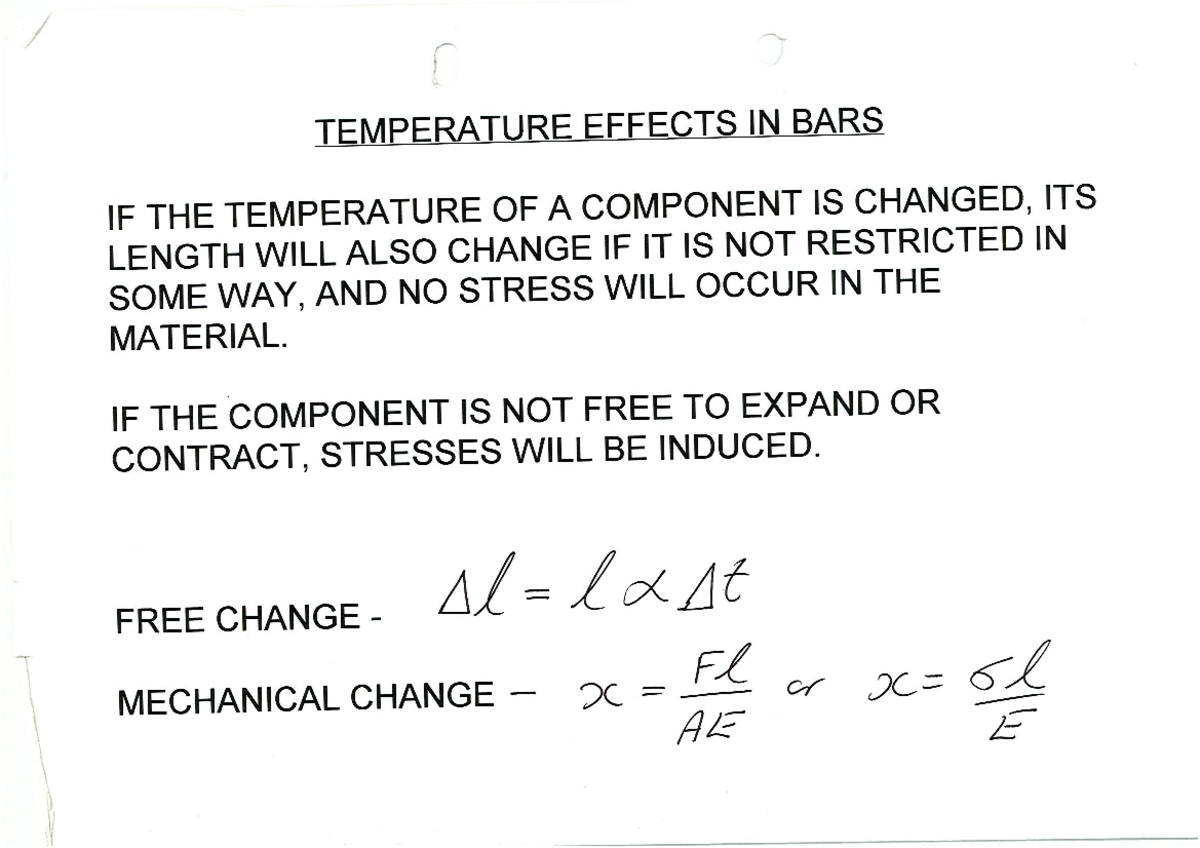 Unit 6: Temperature Effects on Stresses in Composite Bars - Studocu