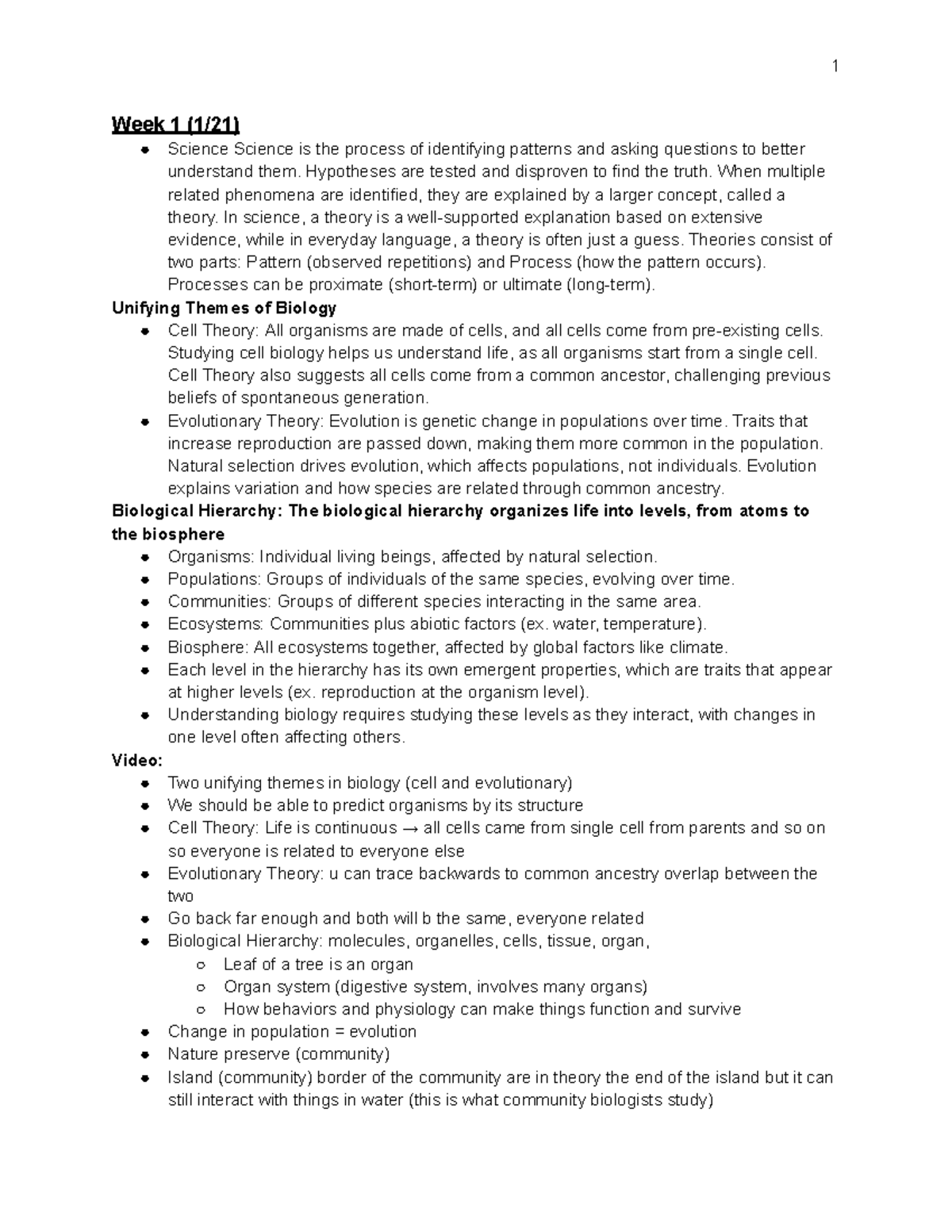 Biology 114: Comprehensive Notes on Evolution and Natural Selection ...