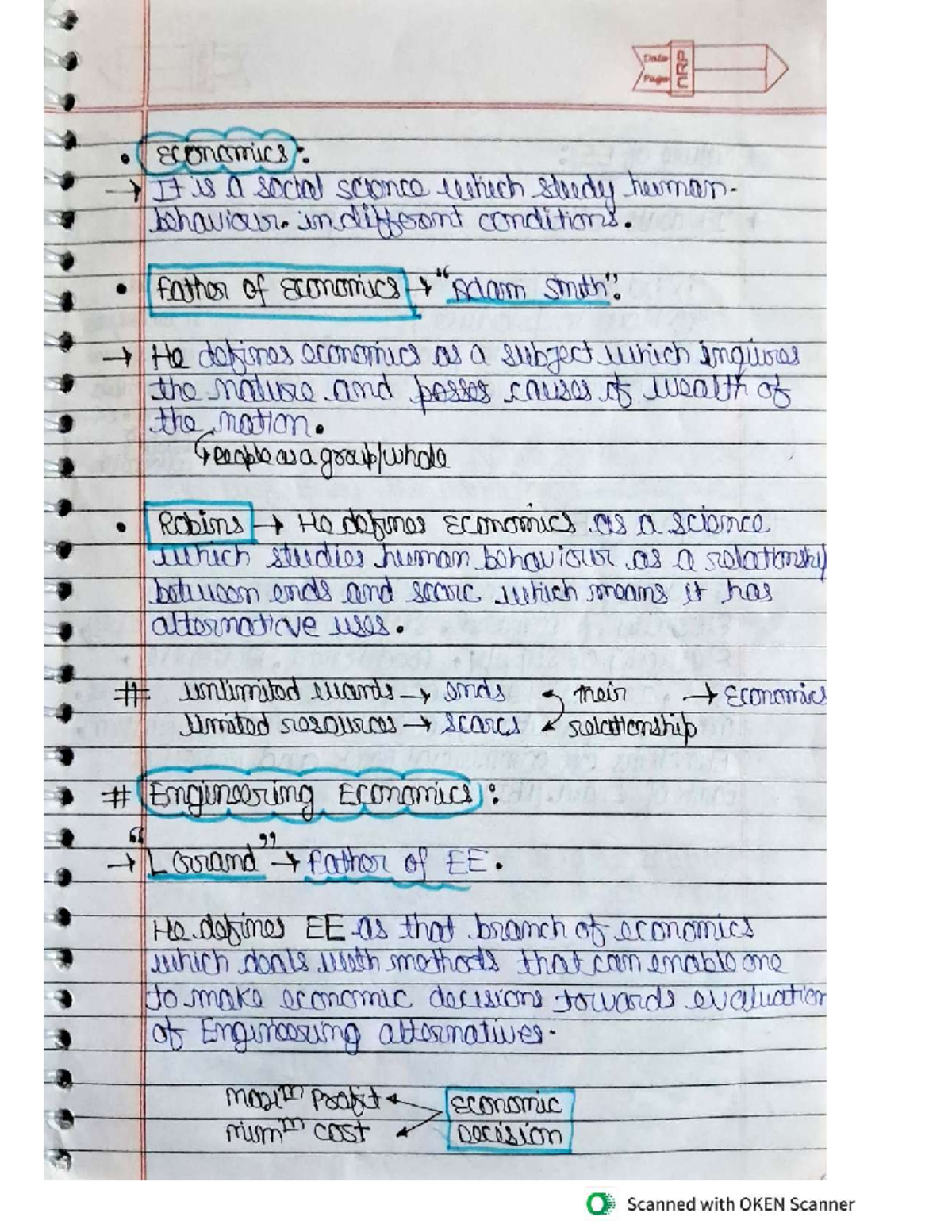 EE TILL MID SEM - Economics Handwritten Notes on Demand & Supply - Studocu