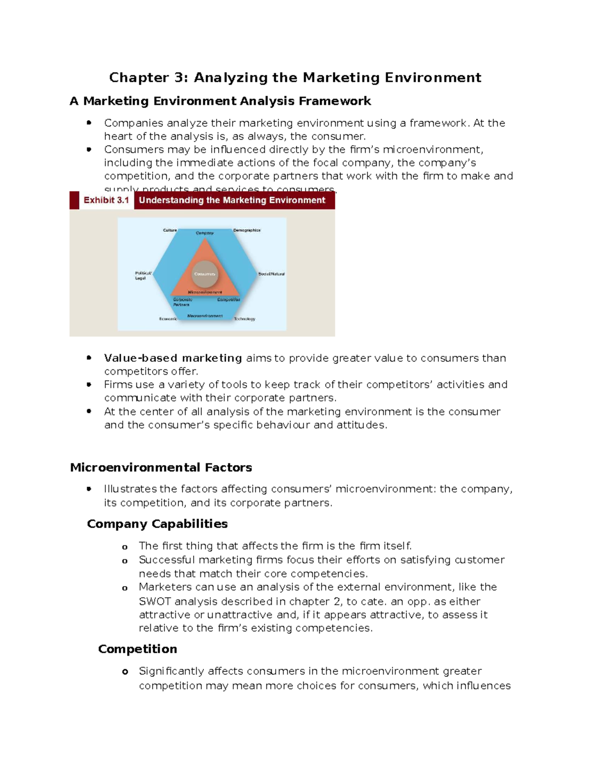 Marketing 101: Chapter 3 - Analyzing the Marketing Environment - Studocu
