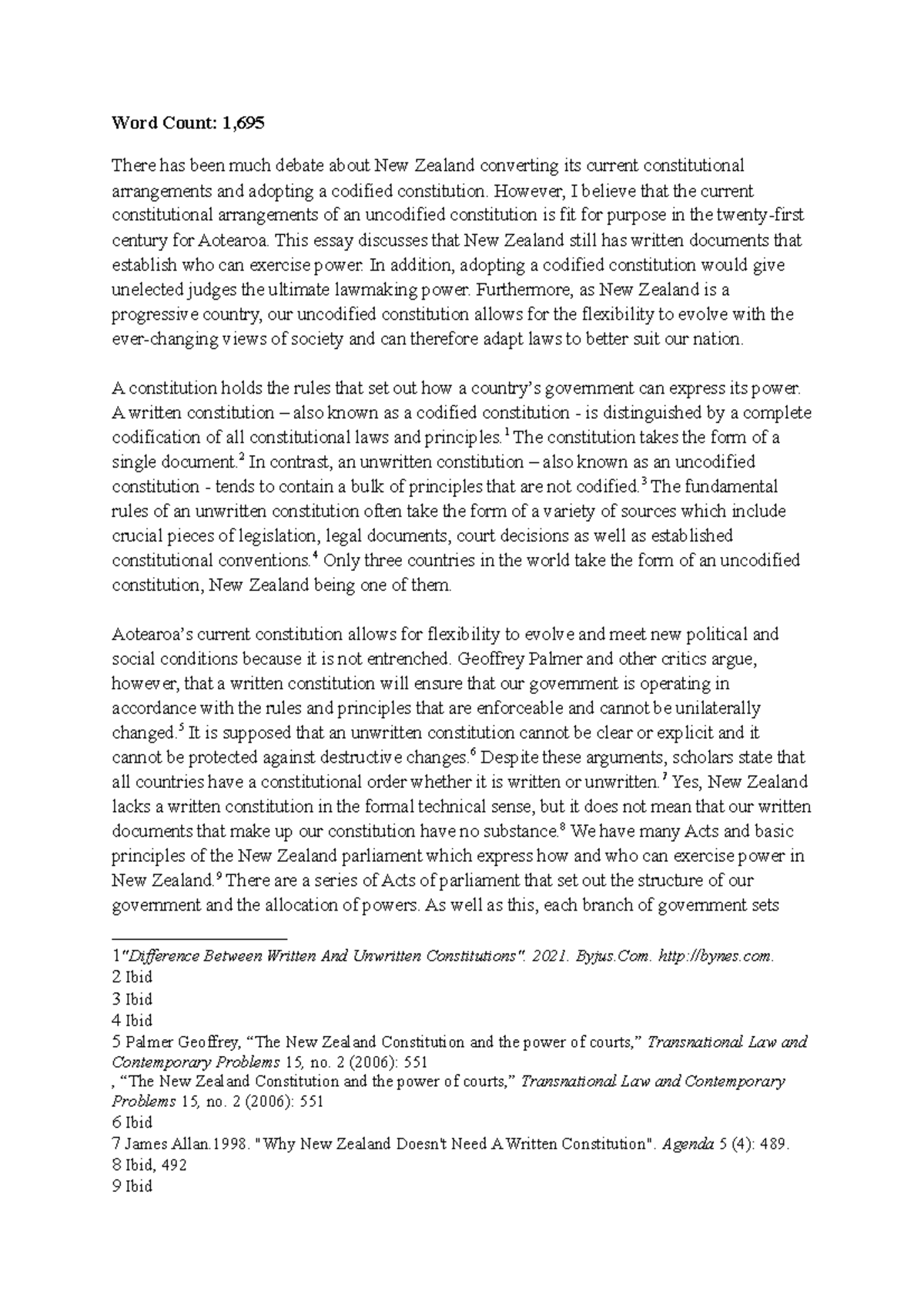 POLS Essay - Essay 1 - Introduction to New Zealand Government ...