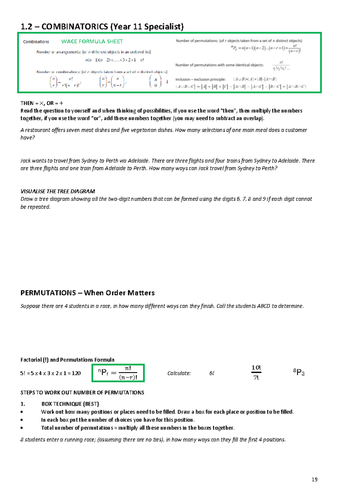 Year 11 Specialist Combinatorics Notes (1.2) – Concepts & Examples ...