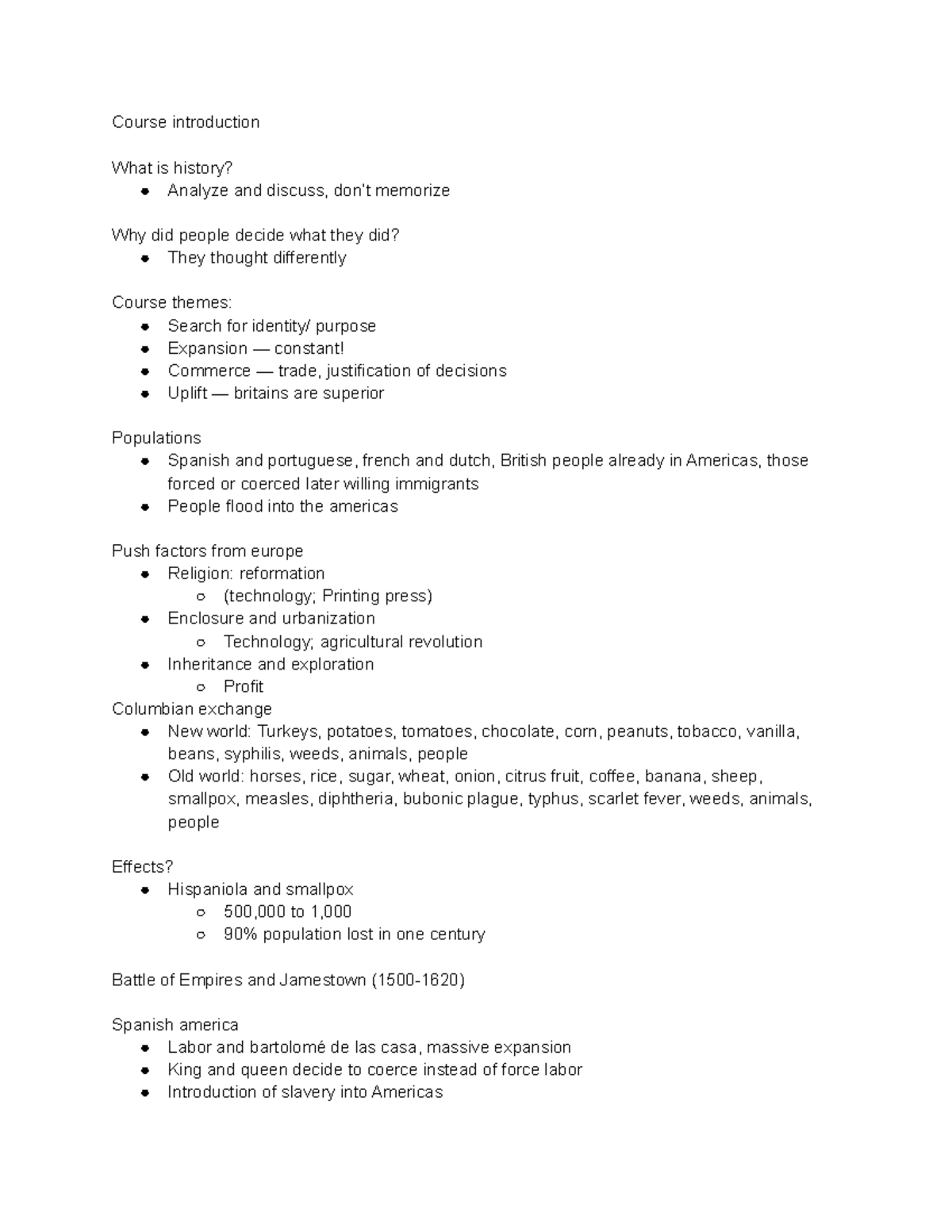 History notes 8 22 - Course introduction What is history? Analyze and ...